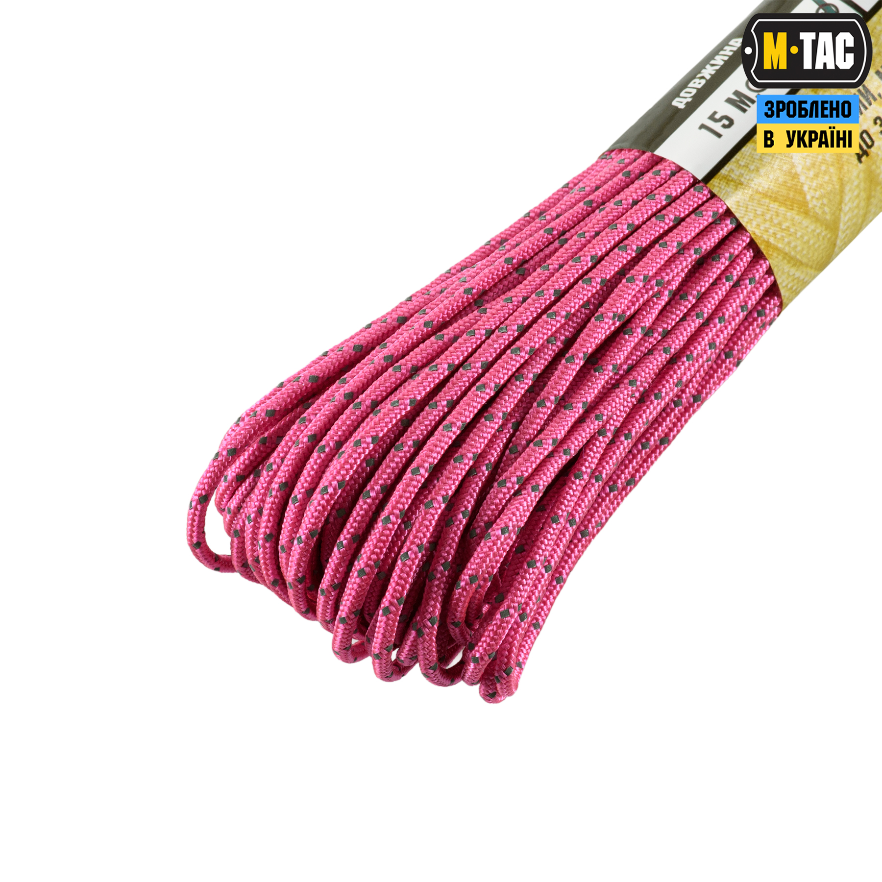 M-Tac паракорд Minicord 30m Reflective Neon Pink — 4
