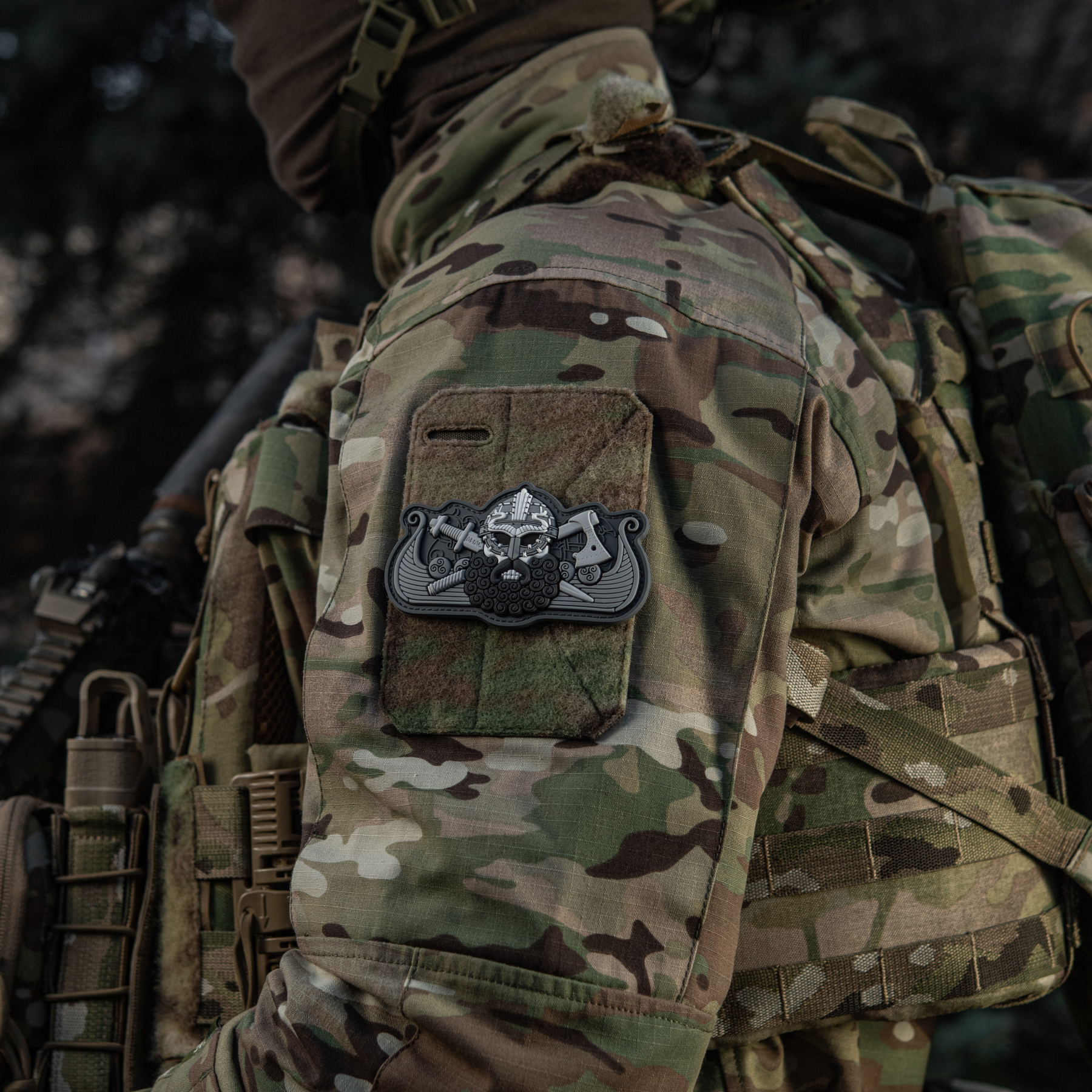 M-Tac нашивка Viking’s Drakkar Black/Grey — 12