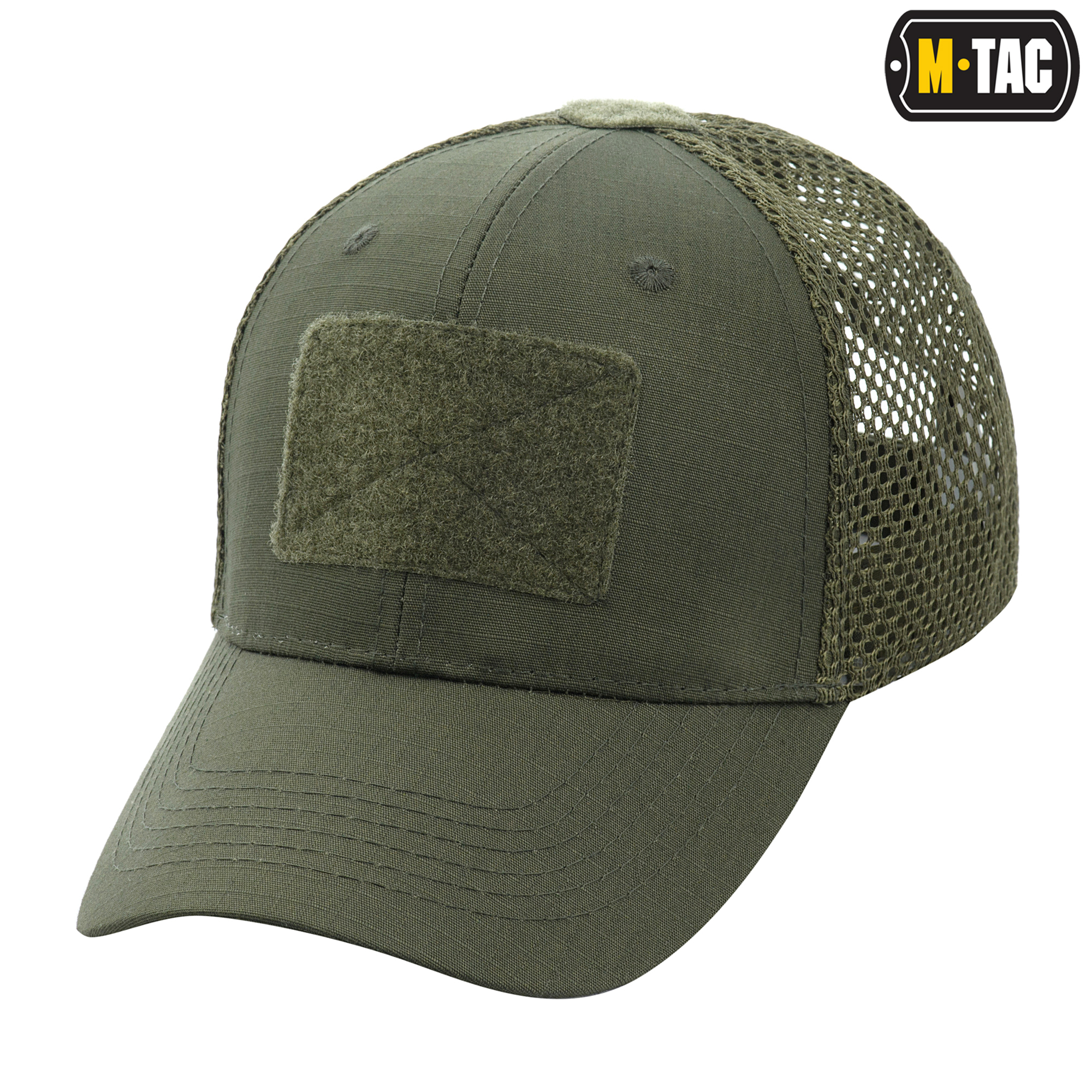 M-Tac бейсболка с липучкой и сеткой Flex рип-стоп Army Olive — 6