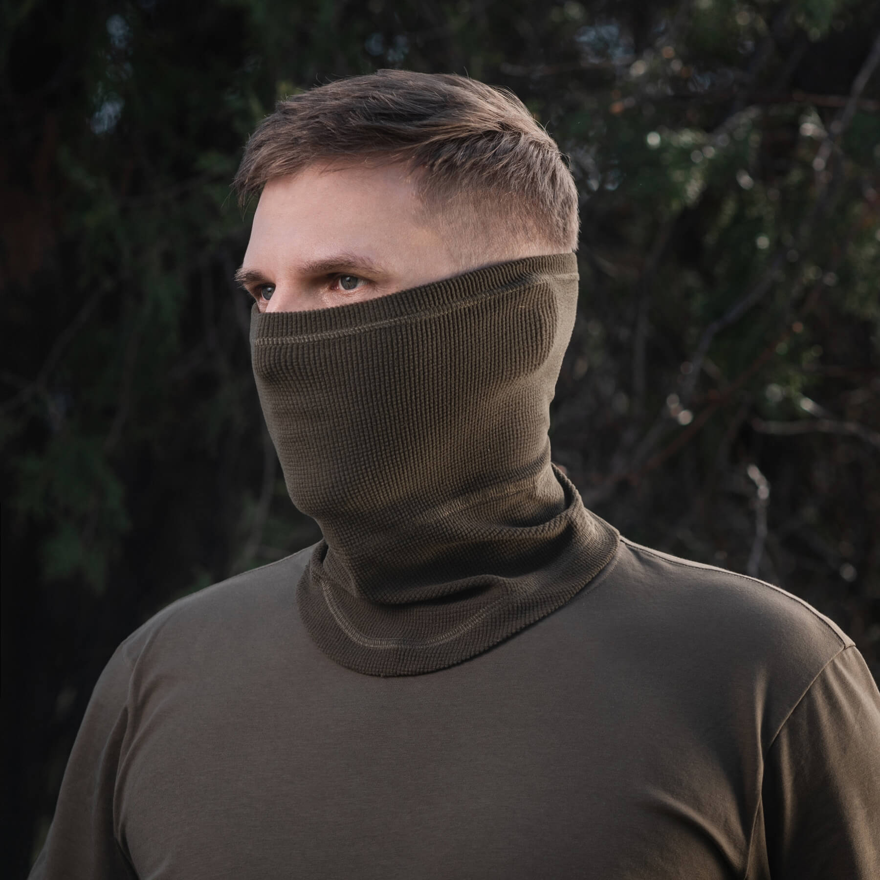 M-Tac шарф-труба анатомический микрофлис рип-стоп Dark Olive — 20