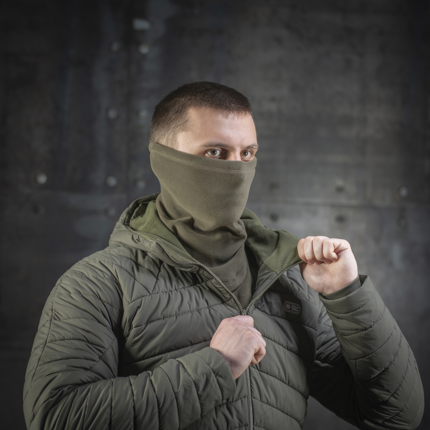 M-Tac шарф-труба анатомический Polartec Dark Olive — 14