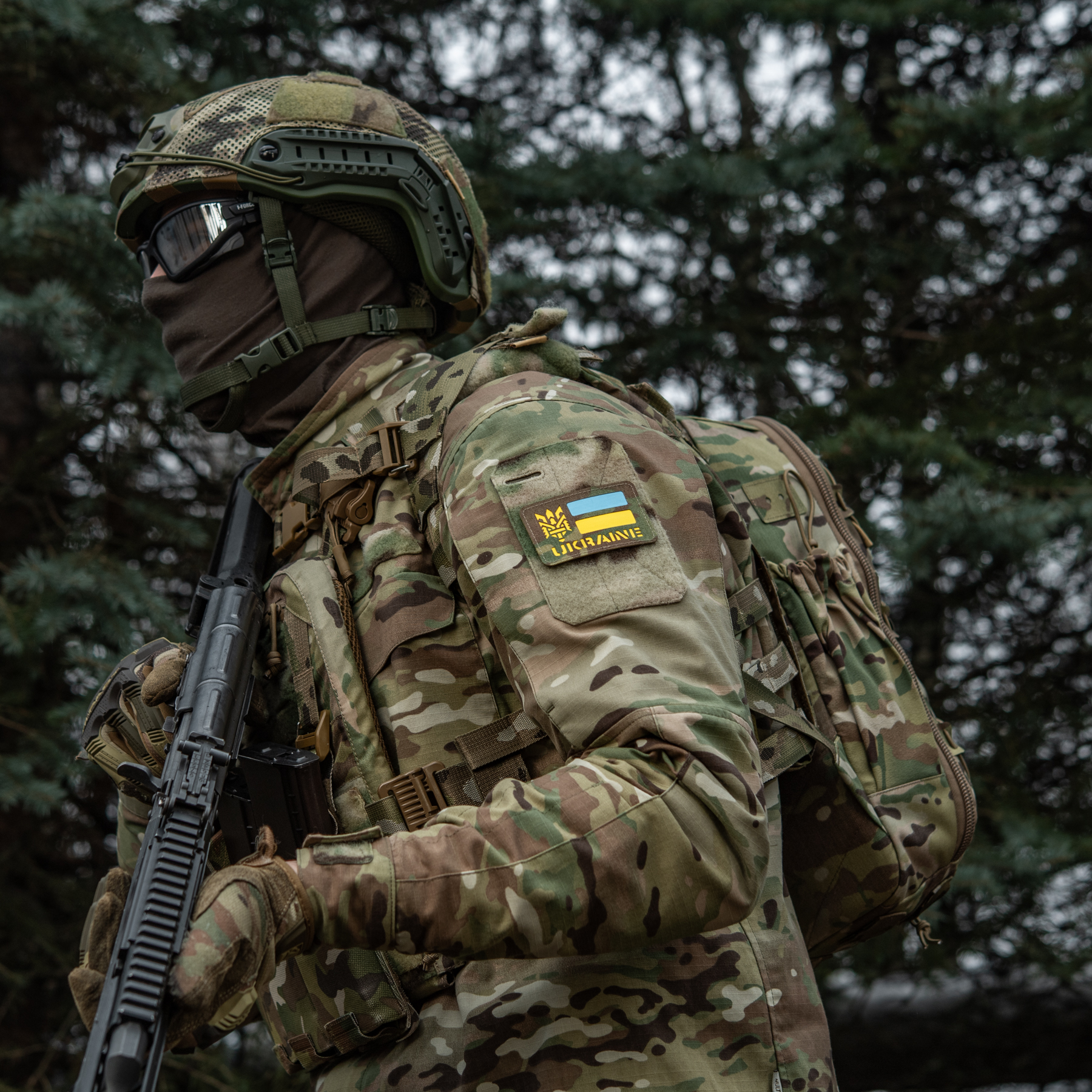 M-Tac нашивка Ukraine (с Тризубом) Laser Cut Multicam/Yellow/Blue/GID — 12