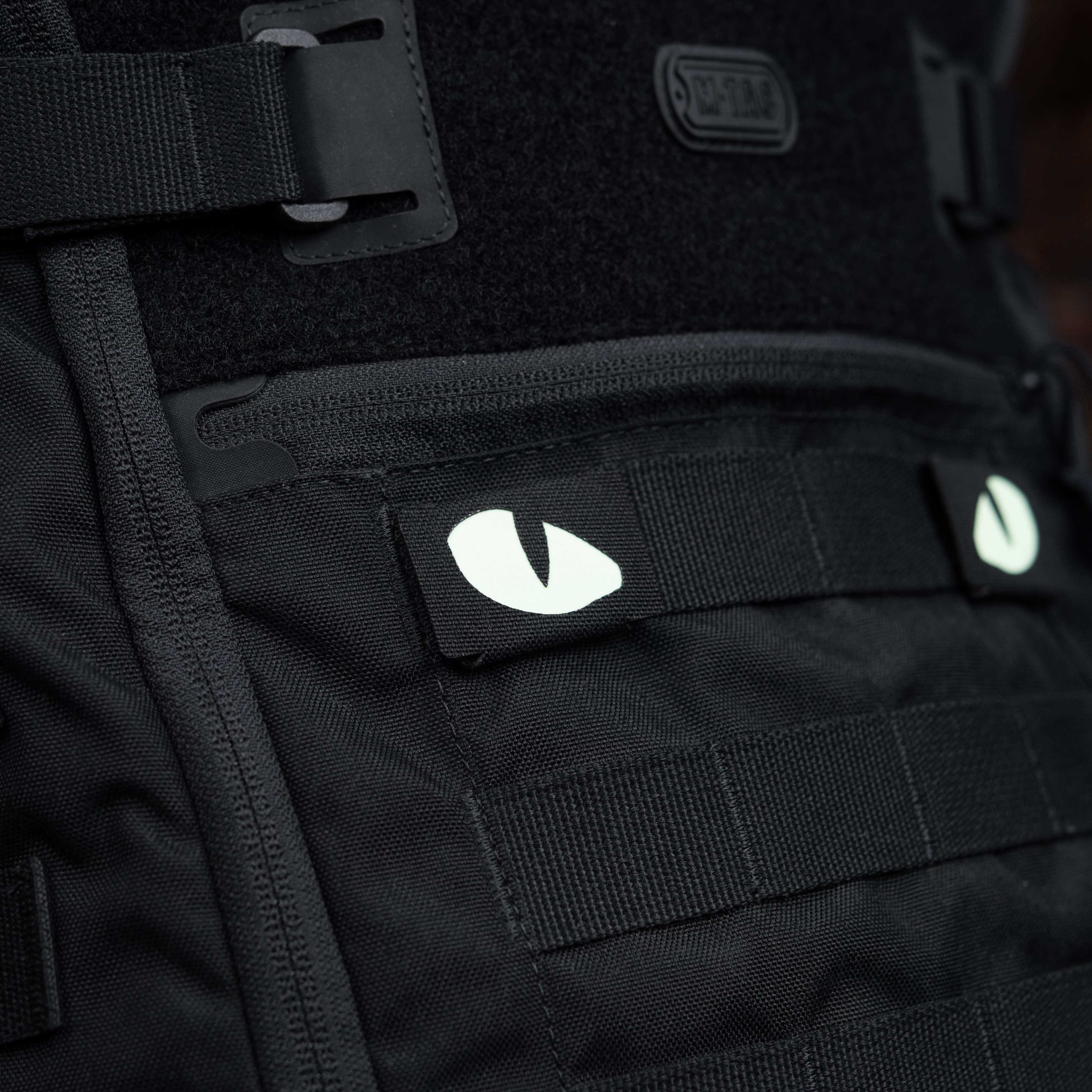 M-Tac нашивка Tiger Eyes Laser Cut (пара) Black — 10