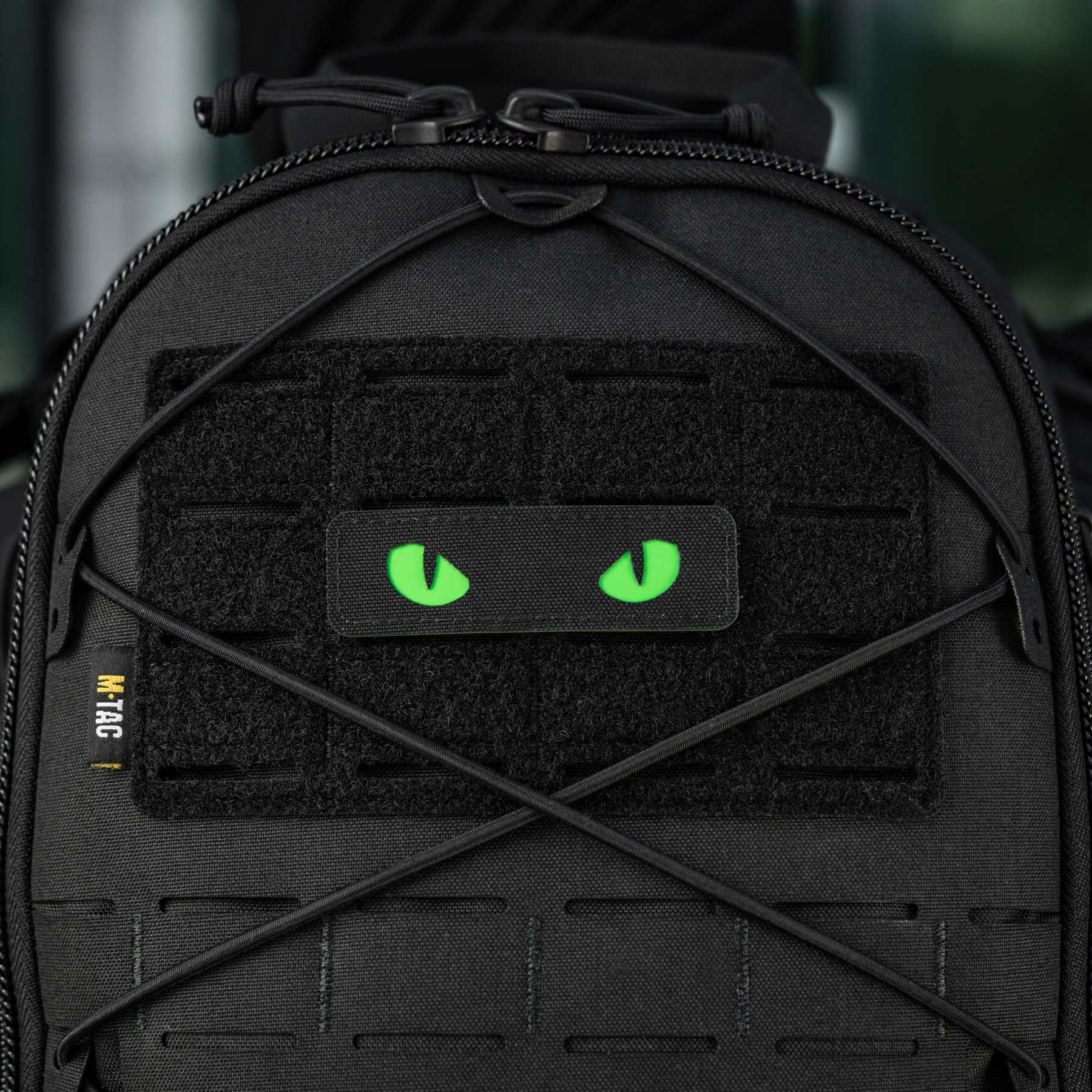 M-Tac нашивка Cat Eyes Laser Cut Black/Green/GID — 17