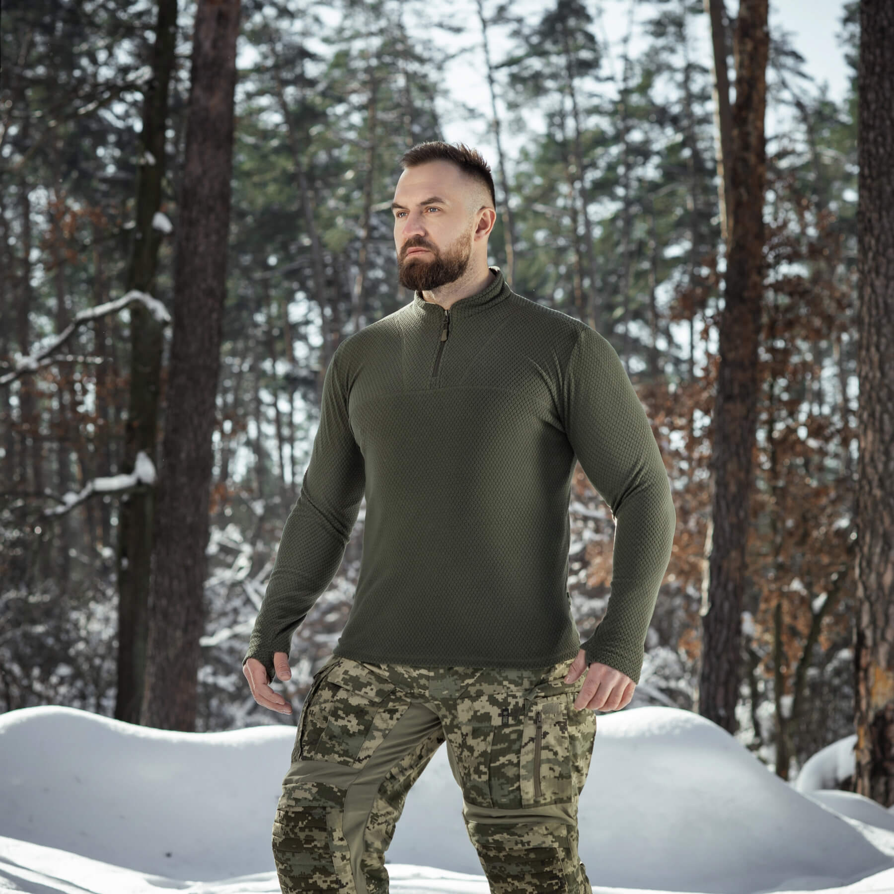 M-Tac терморубашка флис Delta Level 2 Hex Army Olive — 9