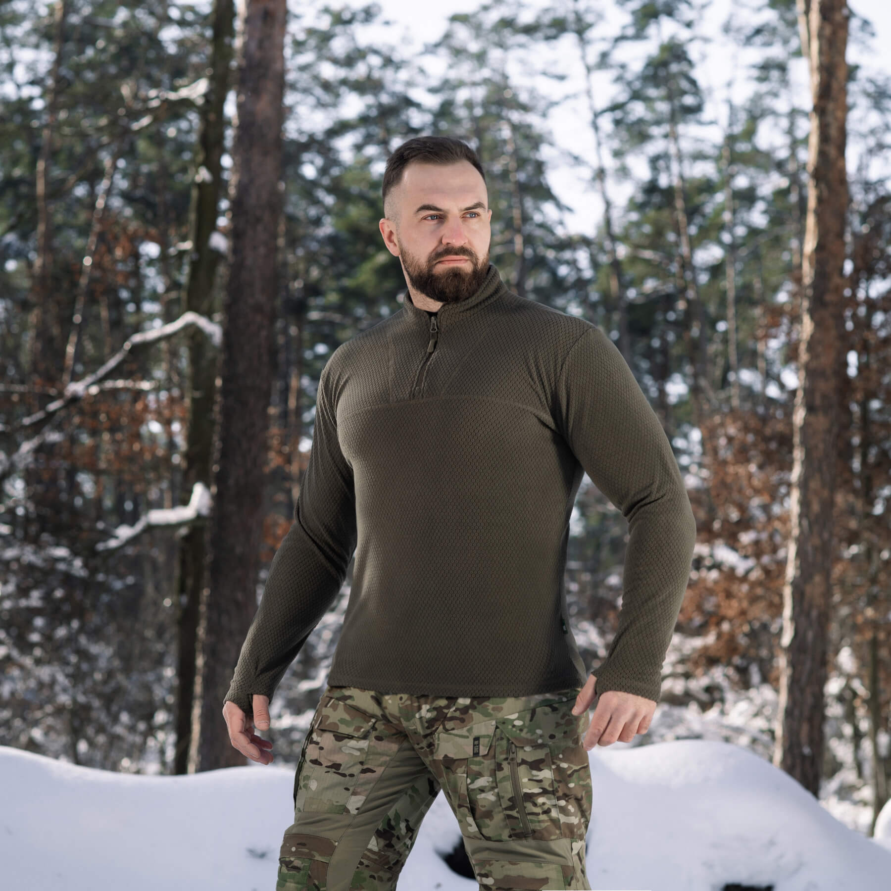 M-Tac терморубашка флис Delta Level 2 Hex Dark Olive — 10