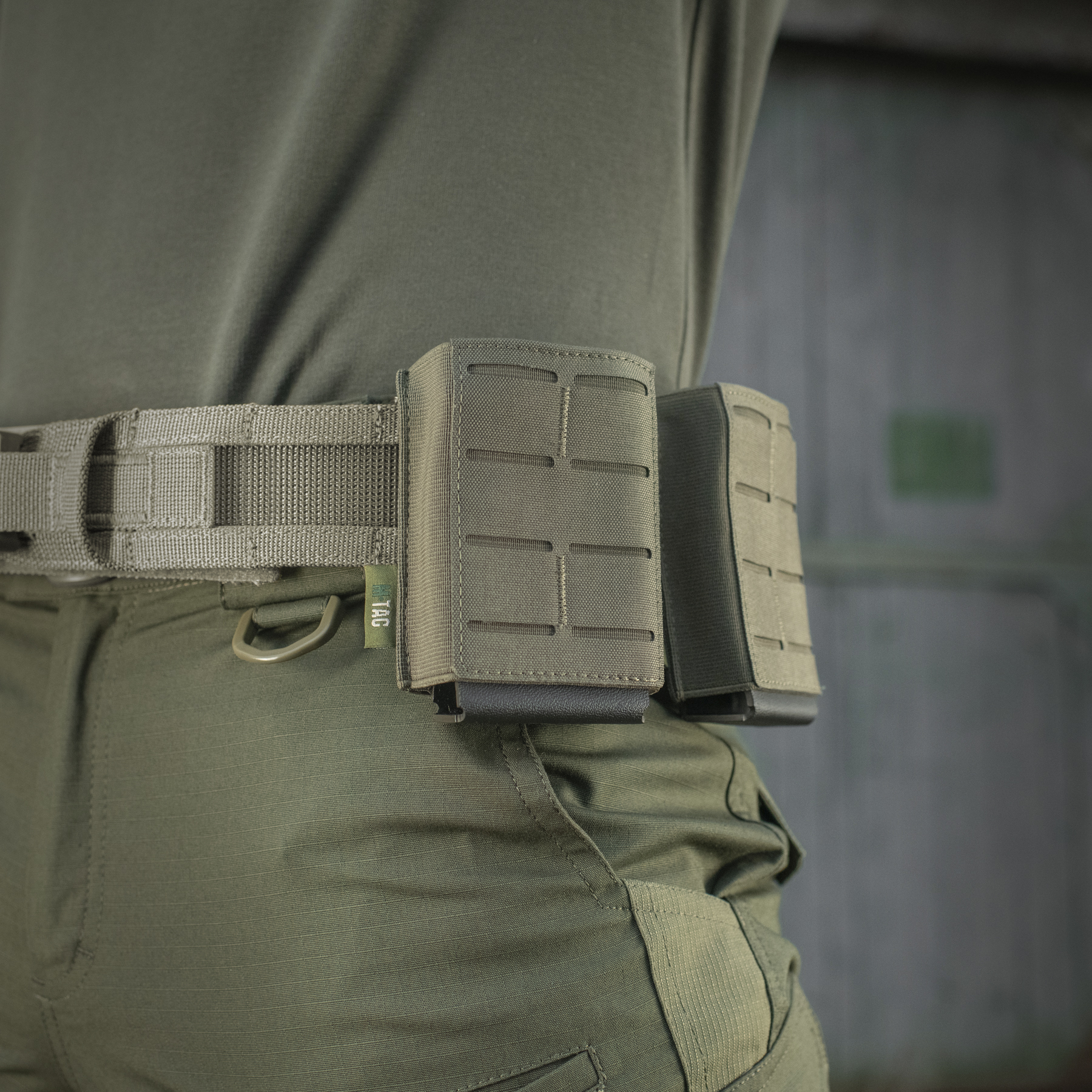 M-Tac подсумок для магазина на резинке (10 см) Laser Cut Ranger Green — 11