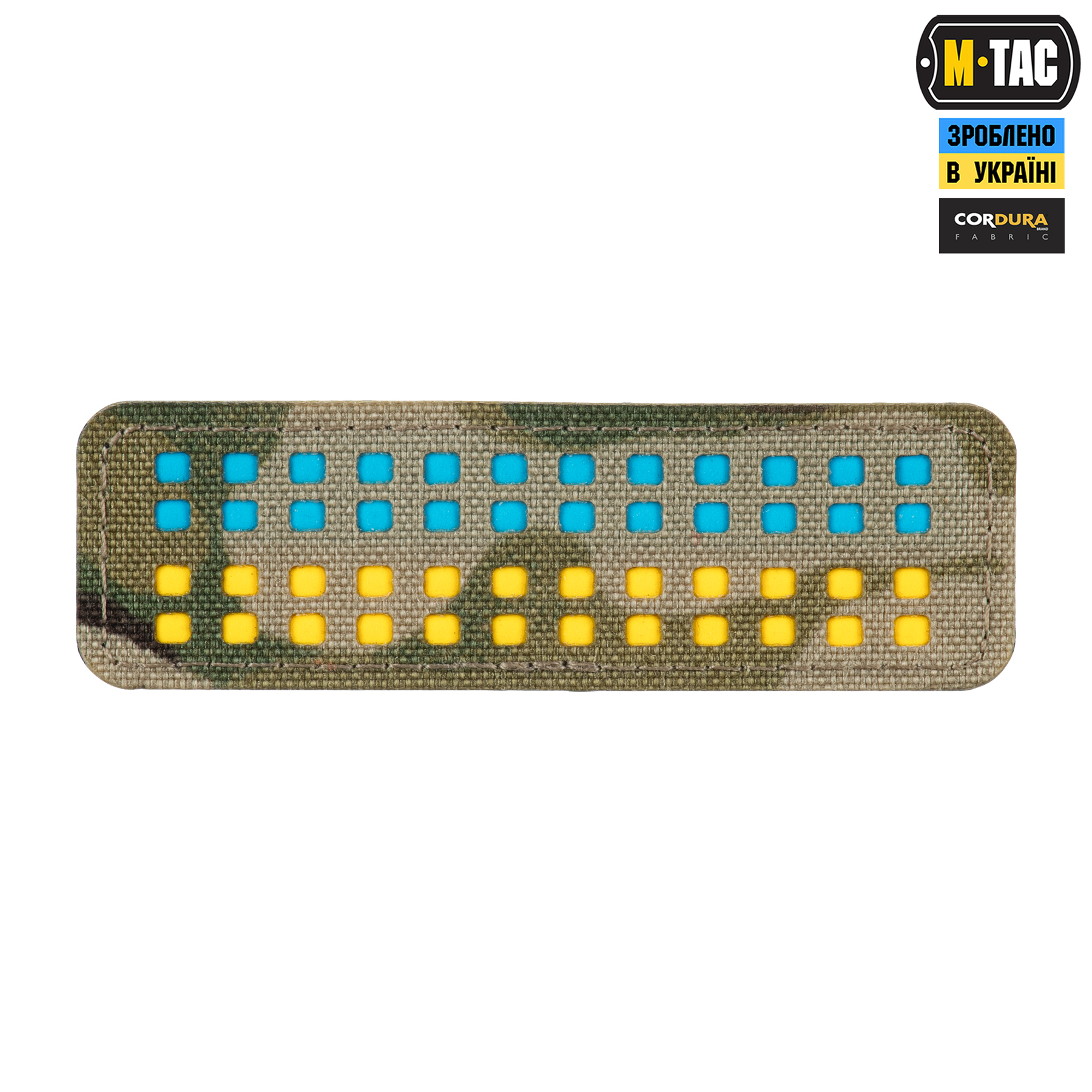 M-Tac нашивка флаг Украины 25х80 Laser Cut Multicam/Yellow/Blue/GID — 2