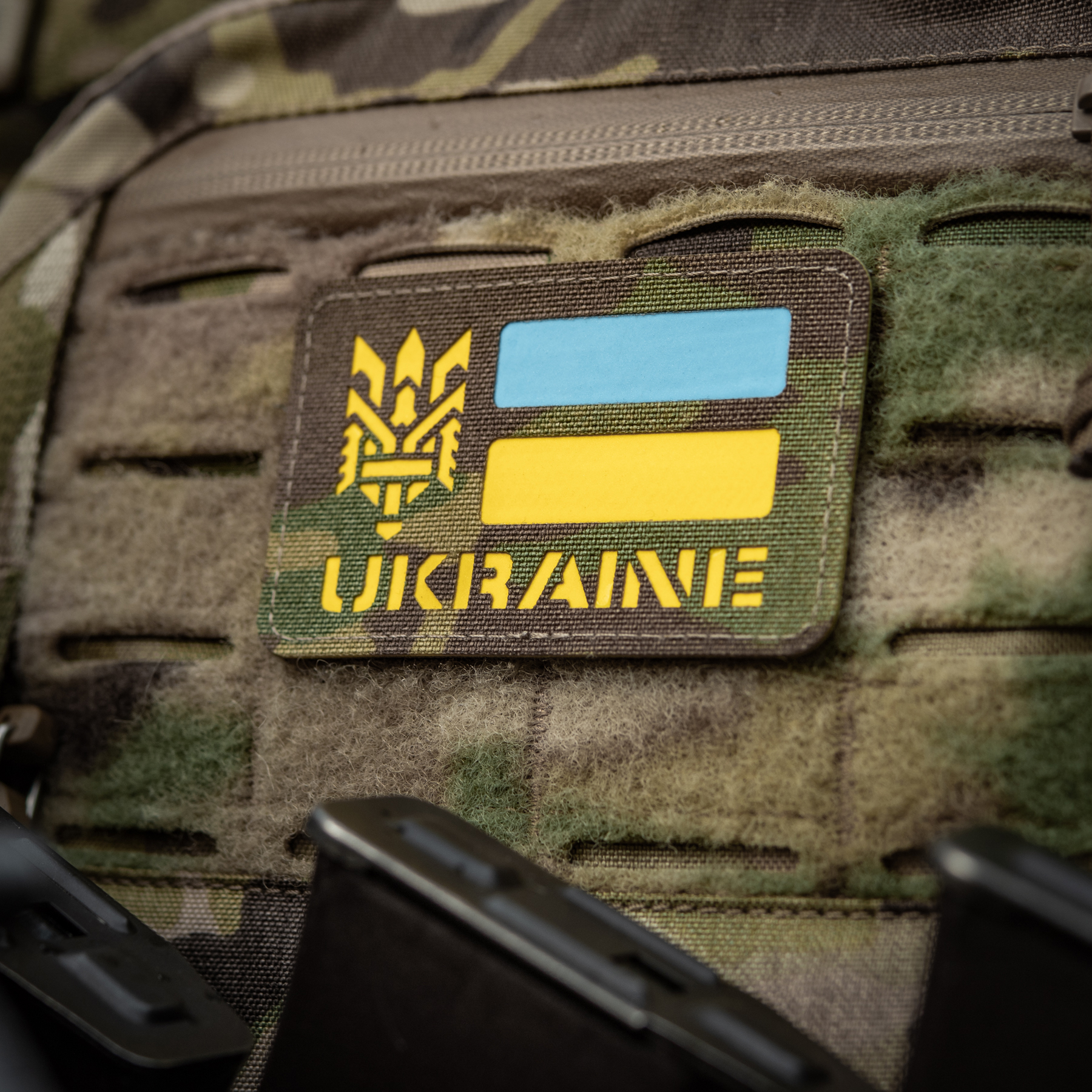 M-Tac нашивка Ukraine (с Тризубом) Laser Cut Multicam/Yellow/Blue/GID — 7