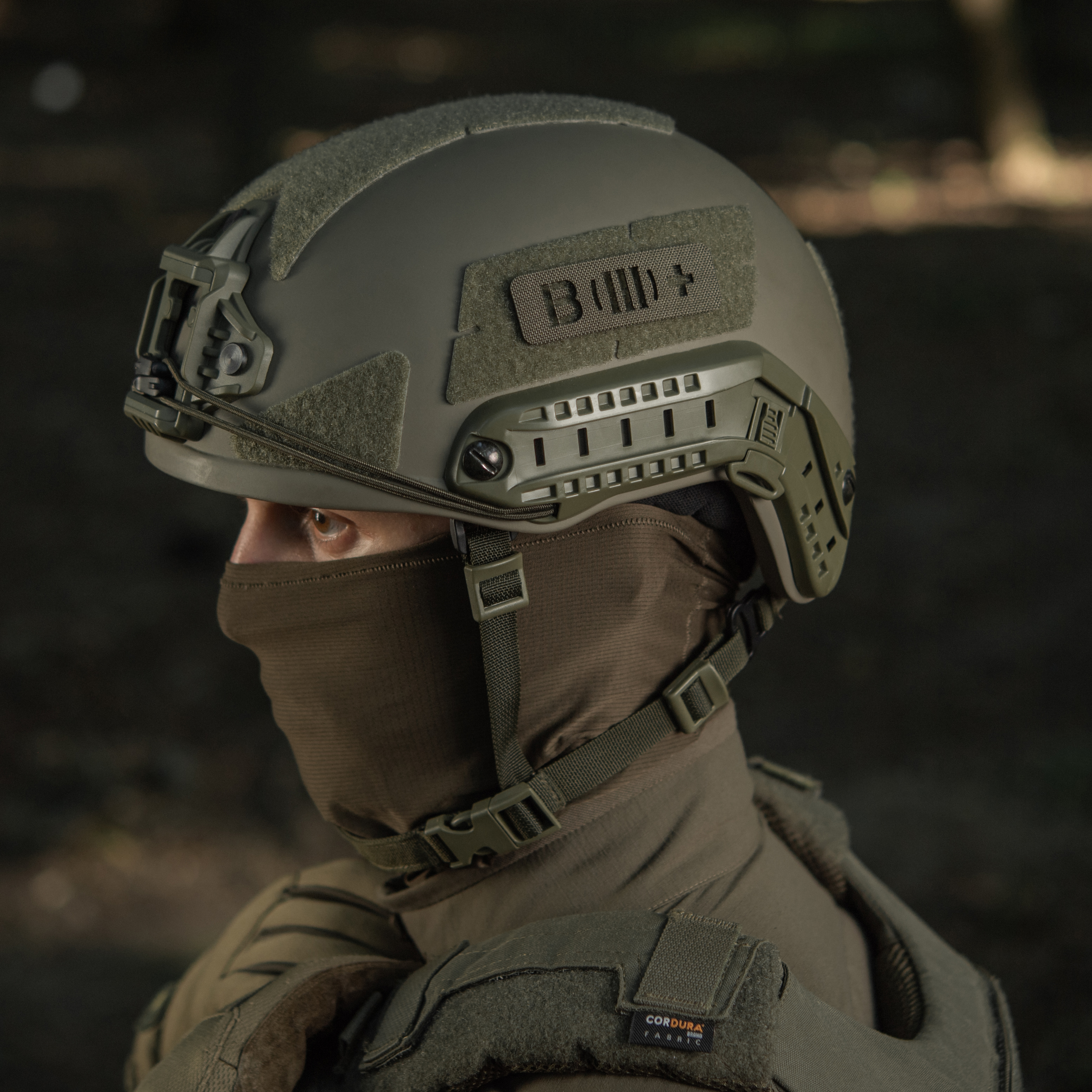 M-Tac нашивка группа крови B (III) + сквозная Laser Cut 25х80 Ranger Green — 9
