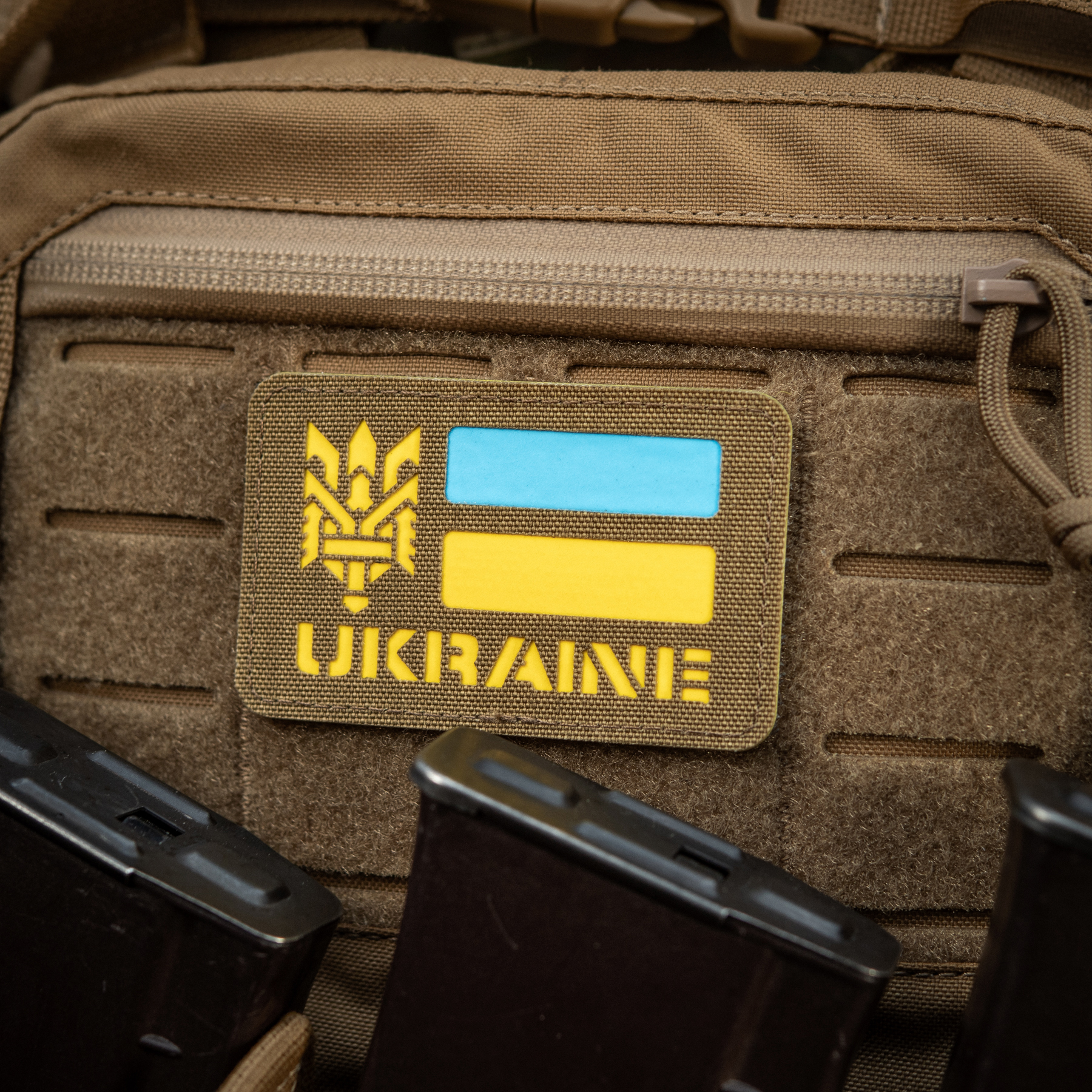 M-Tac нашивка Ukraine (с Тризубом) Laser Cut Coyote/Yellow/Blue/GID — 9