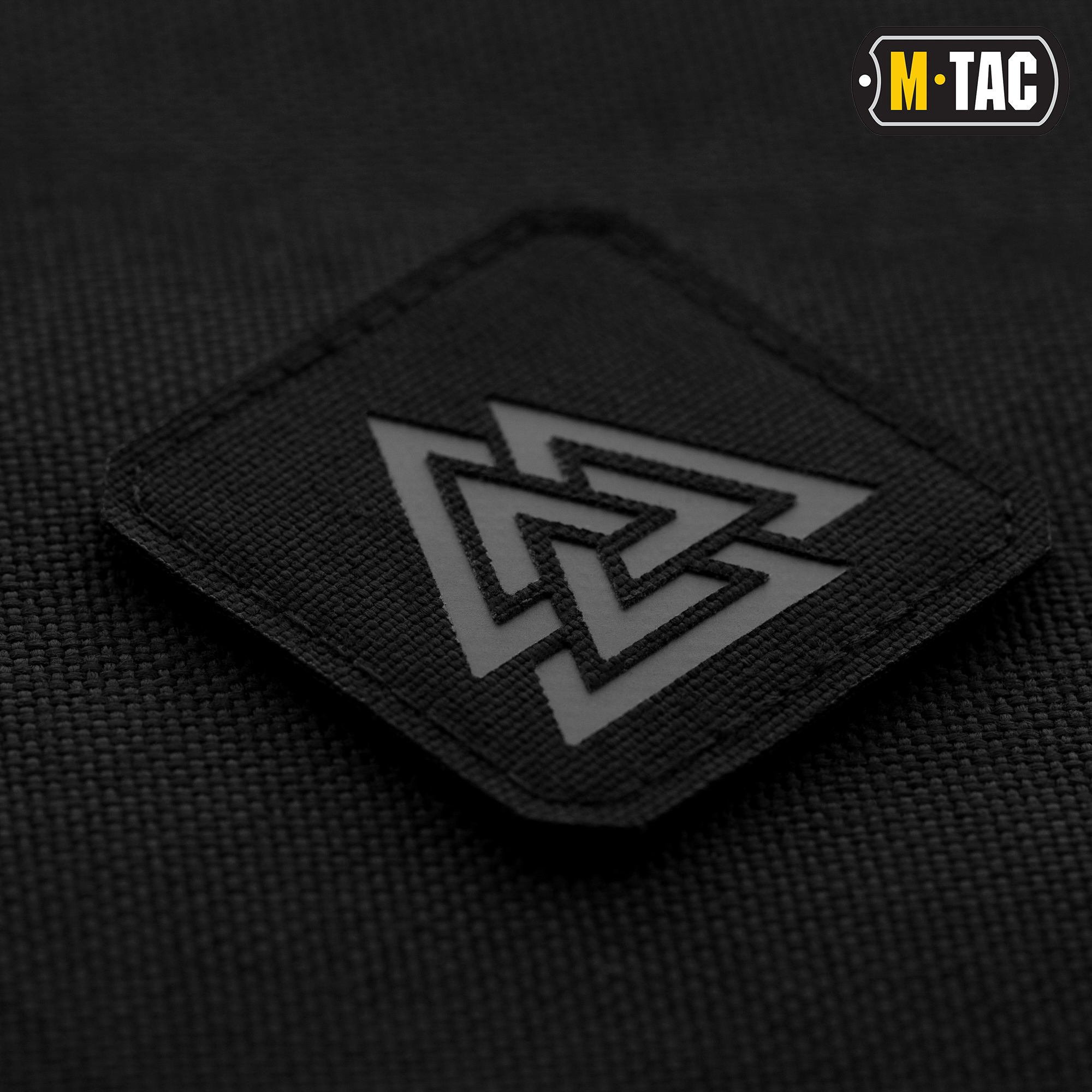 M-Tac нашивка Валькнут Laser Cut Black/Grey — 3