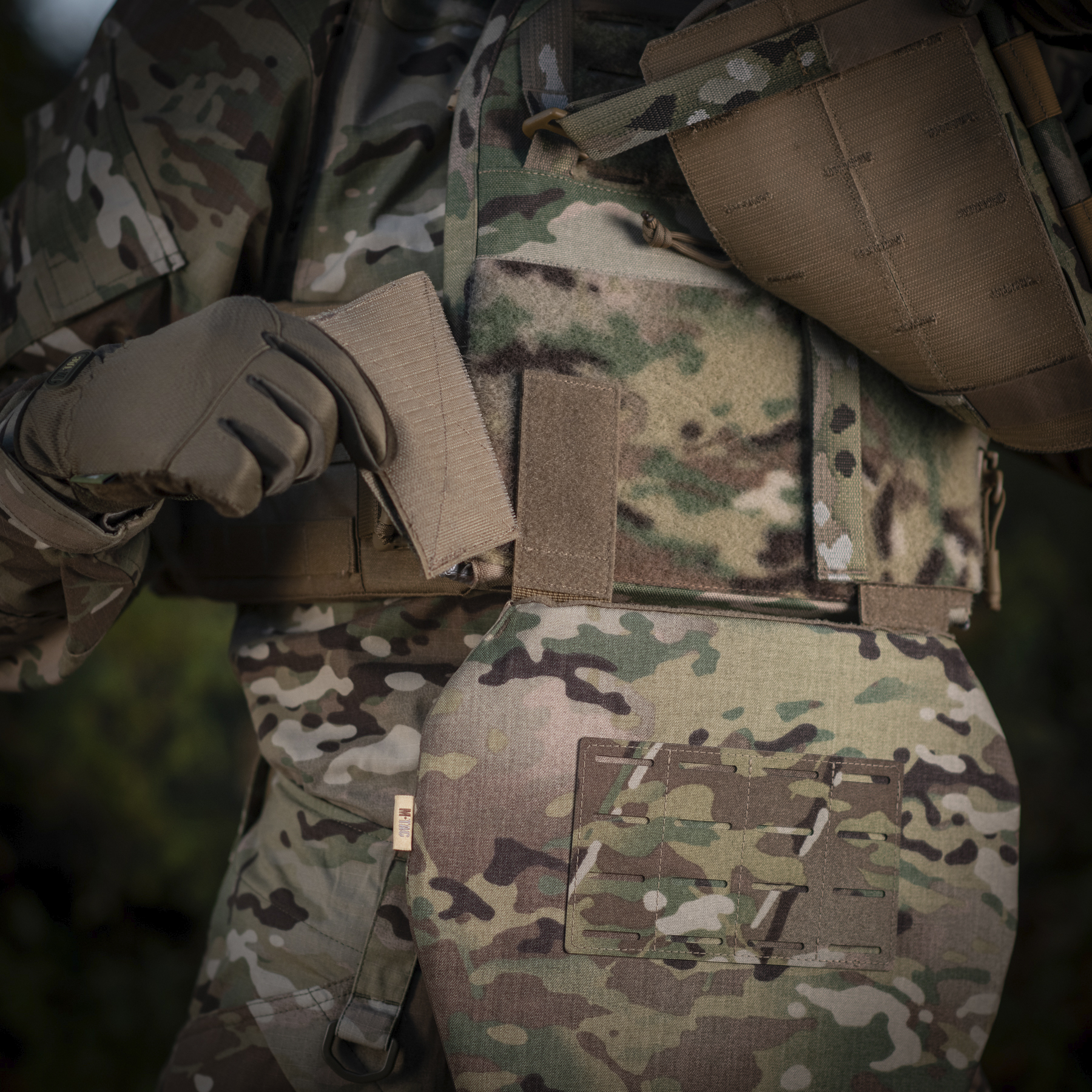 M-Tac фартук противоосколочный с баллистическим пакетом 1 класс (FMS) Laser Cut XL Multicam — 16