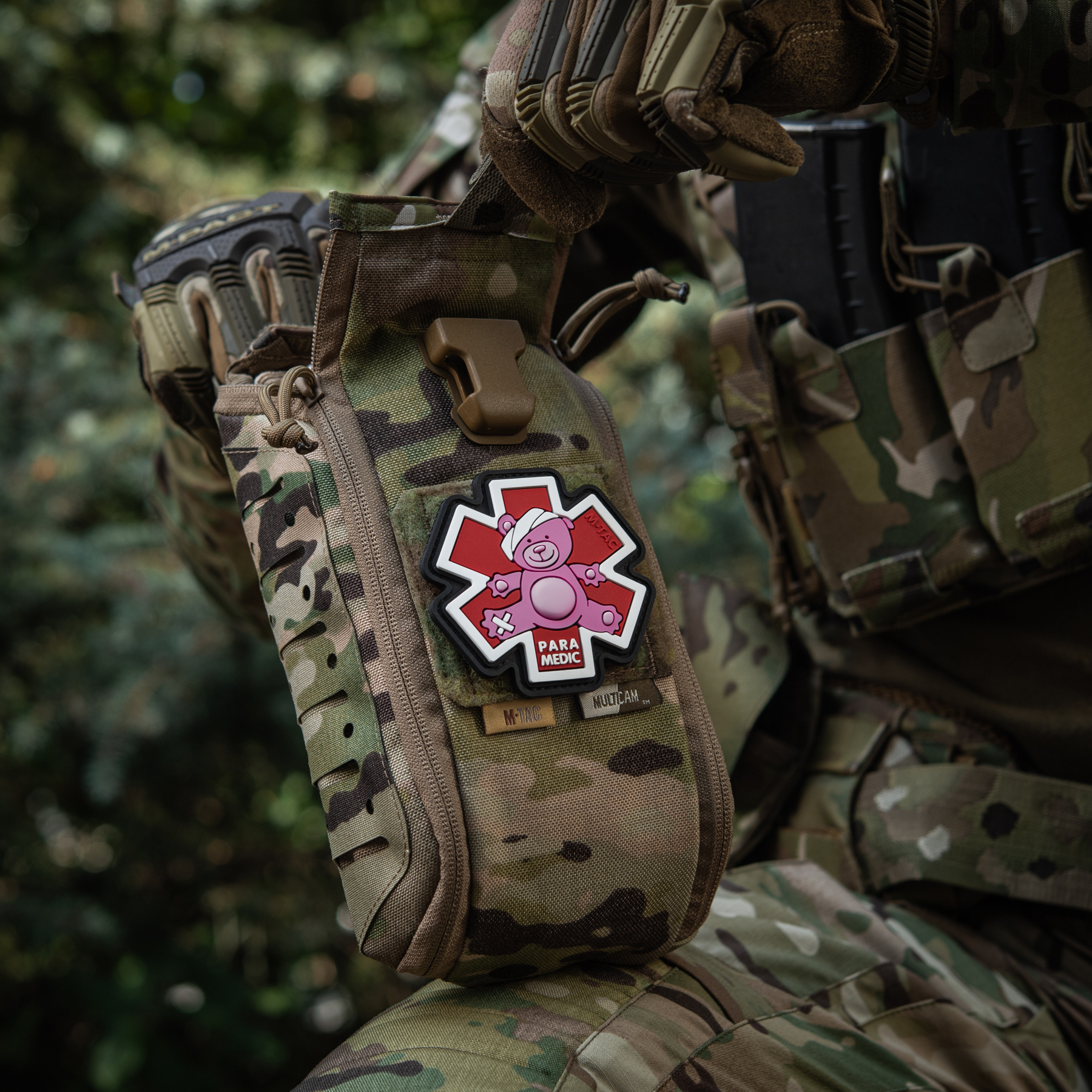 M-Tac нашивка Paramedic Ведмідь (PVC) Pink/Black — 9