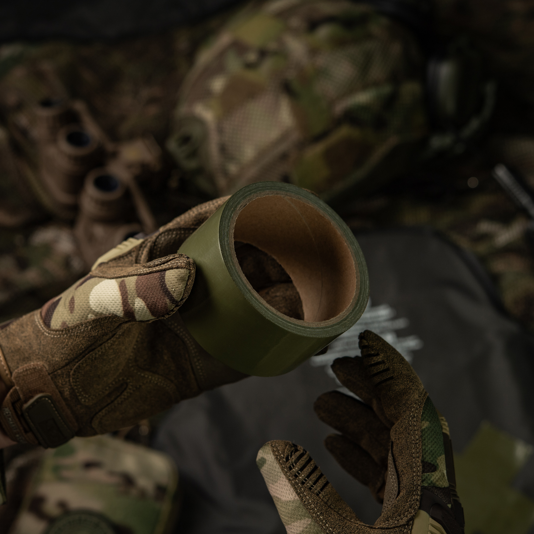 M-Tac армированый скотч 50 мм 10 м олива — 5