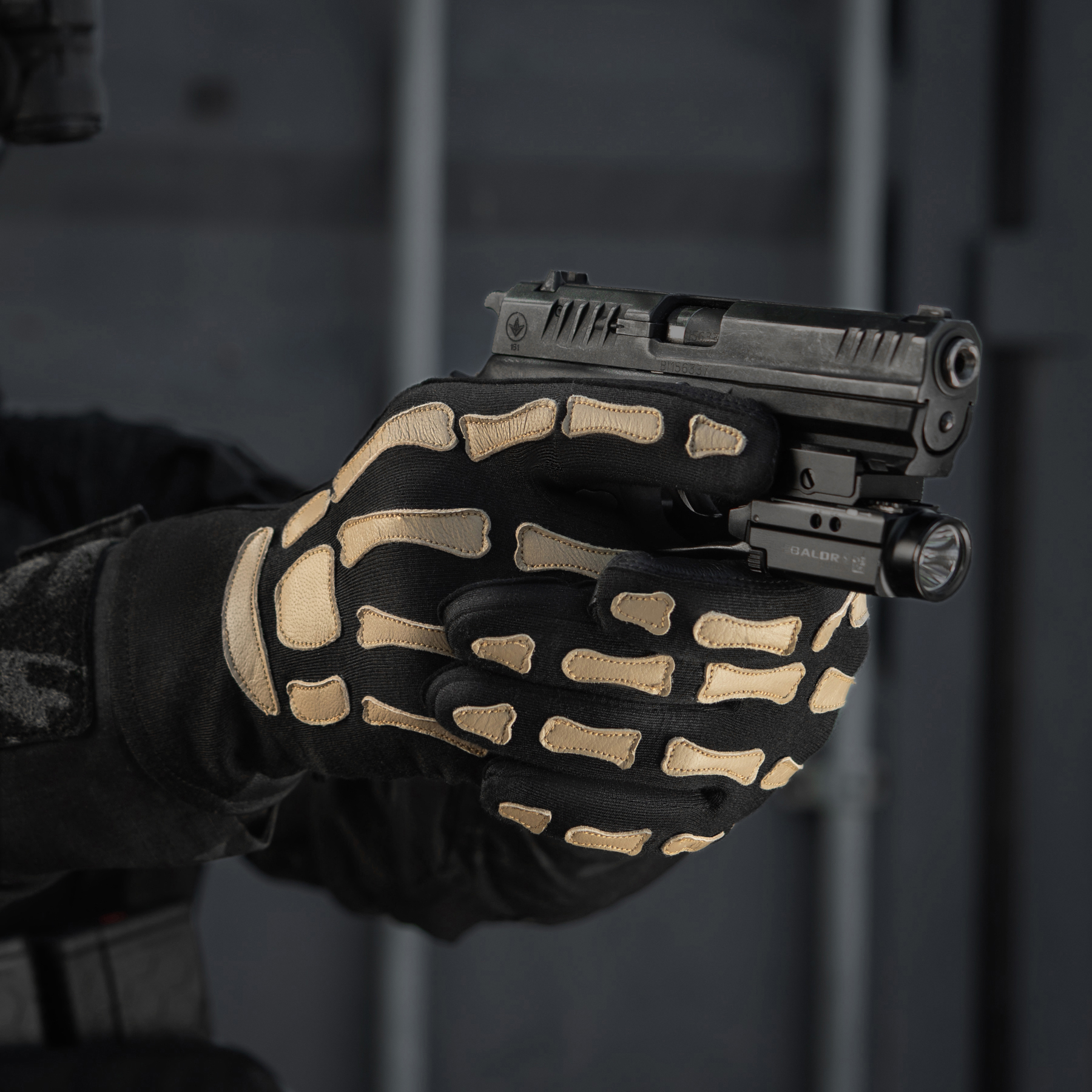 M-Tac перчатки Skeleton Nomex Black/Coyote — 14