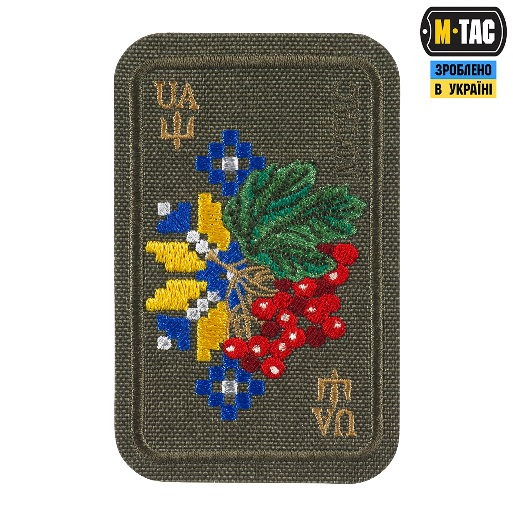 M-Tac нашивка Орнамент Калина (вышивка) Ranger Green — 2