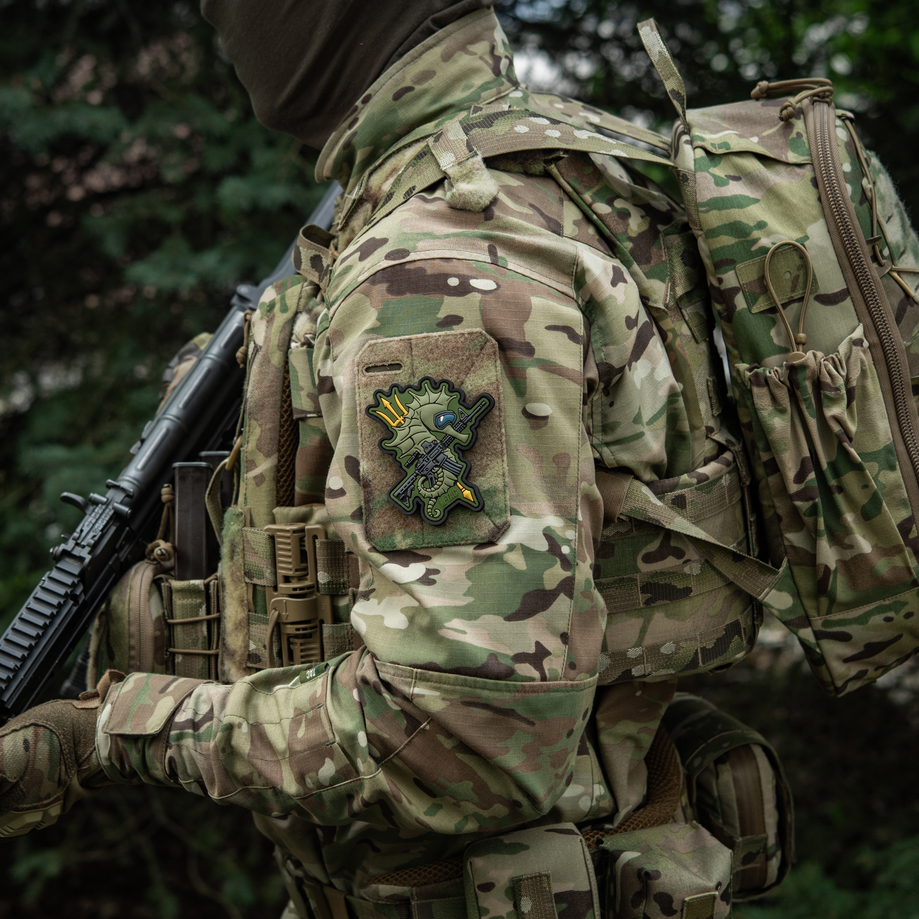 M-Tac нашивка Морской Конек (PVC) олива — 11