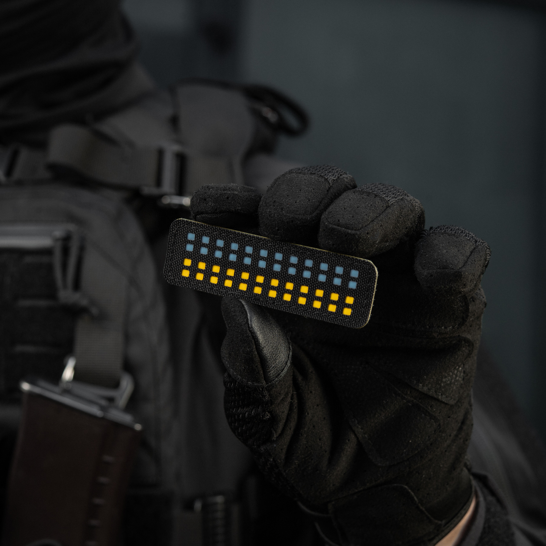 M-Tac нашивка флаг Украины 25х80 Laser Cut Black/Yellow/Blue/GID — 11