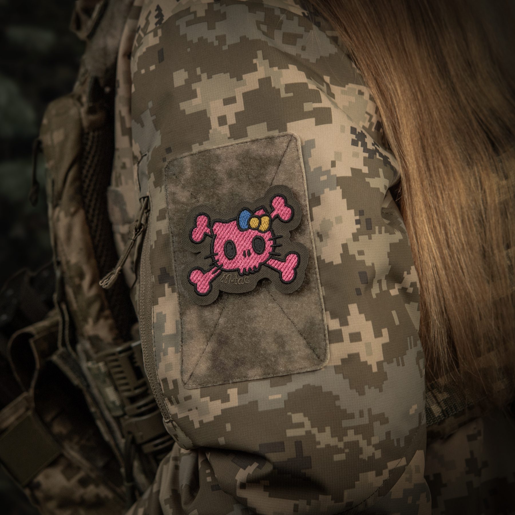 M-Tac нашивка KITTY (вышивка) Pink/Ranger Green — 12