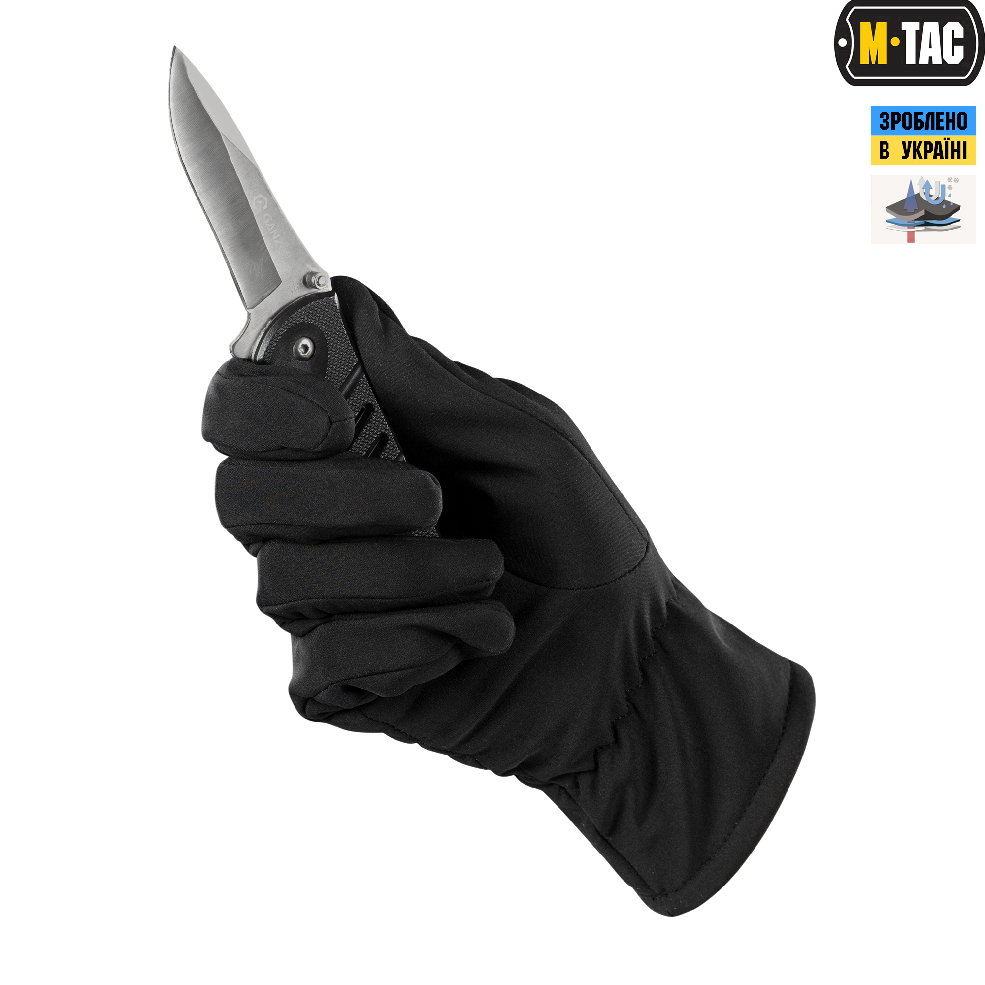 M-Tac перчатки демисезонные Soft Shell Black — 5