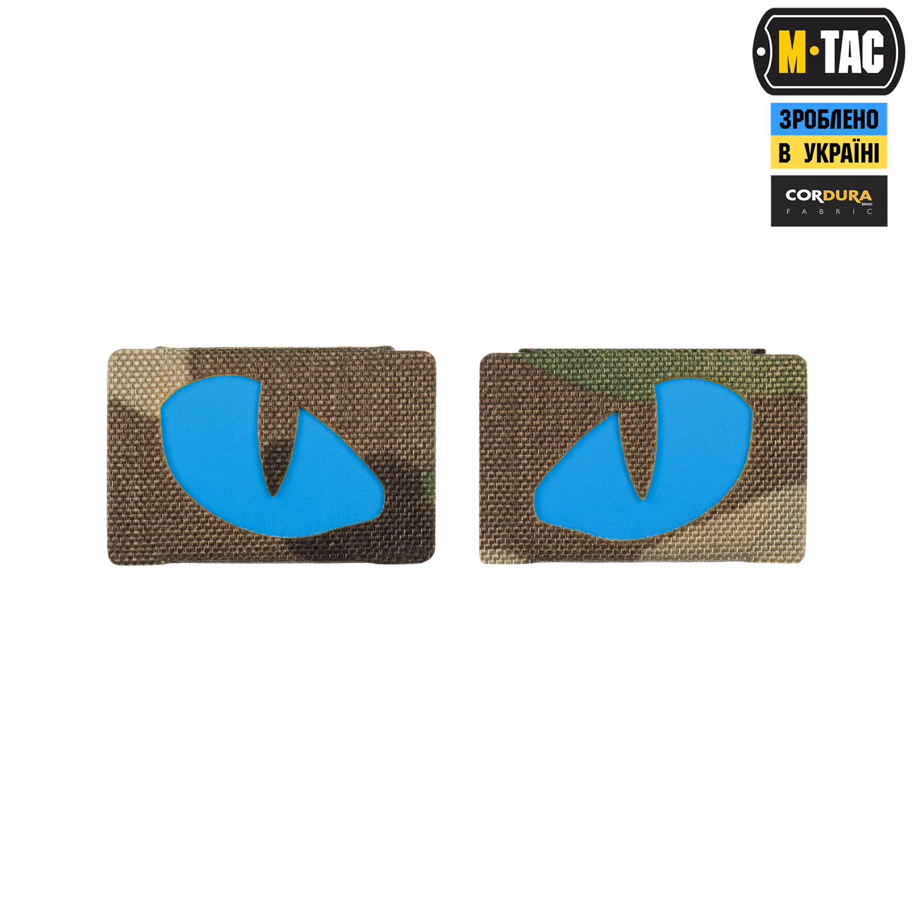M-Tac нашивка Tiger Eyes Laser Cut (пара) Multicam/Blue/GID — 3