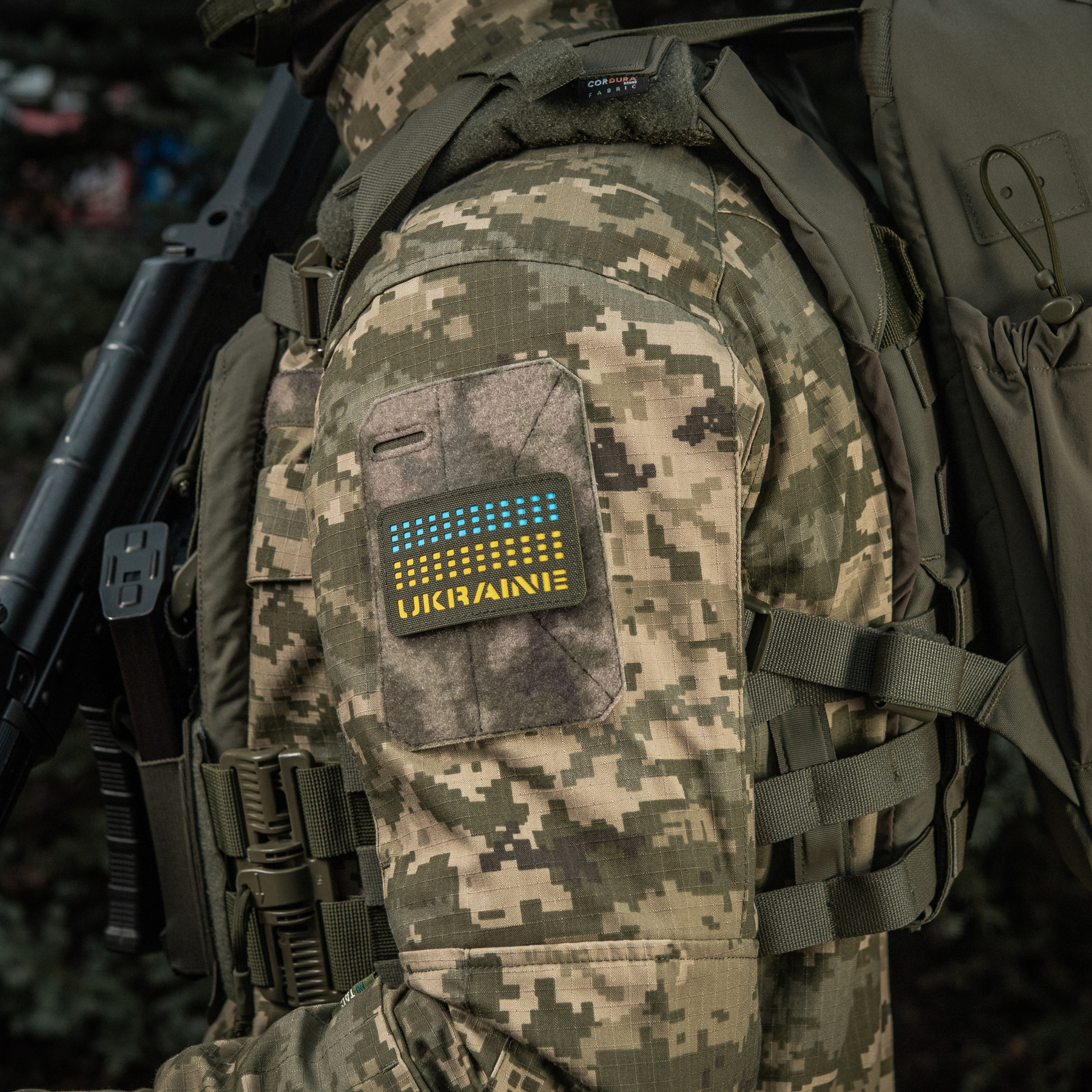 M-Tac нашивка Ukraine Laser Cut Ranger Green/Yellow/Blue/GID — 12