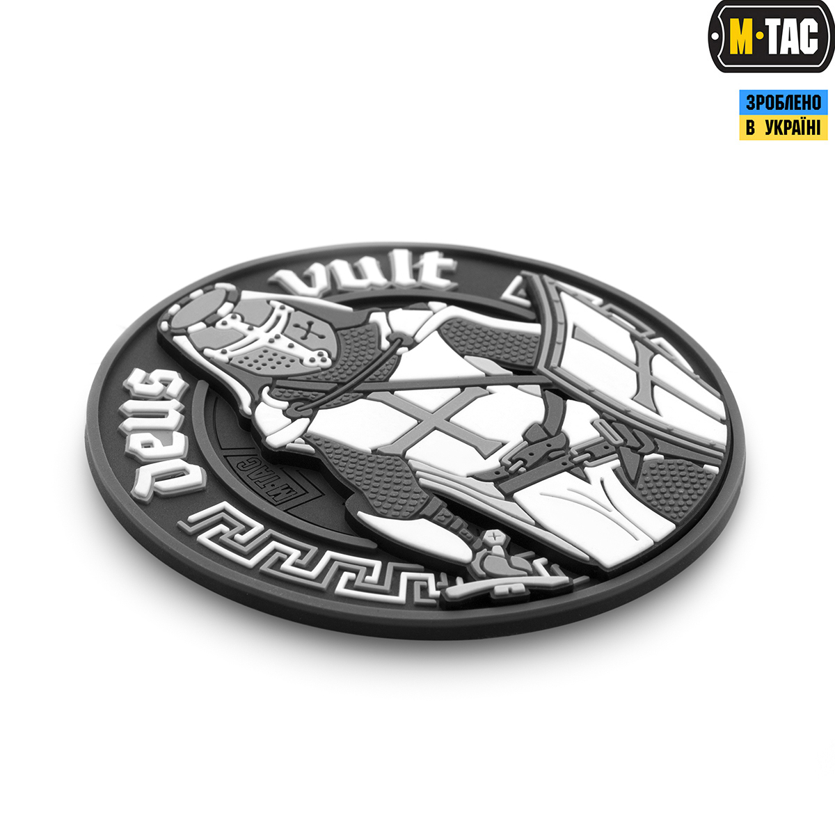 M-Tac нашивка Deus Vult 3D PVC Black/White — 3
