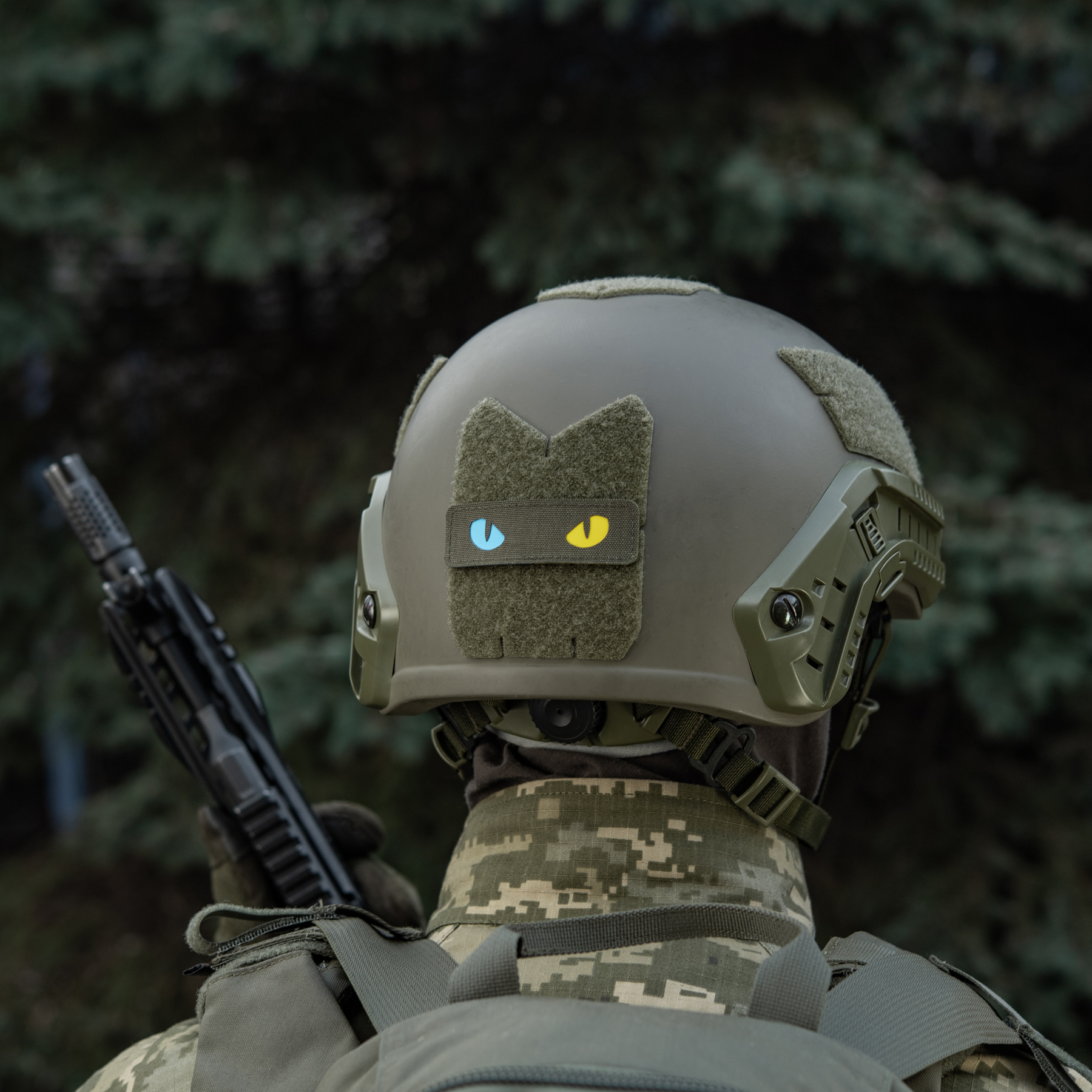 M-Tac нашивка Cat Eyes Laser Cut Ranger Green/Yellow/Blue/GID — 15