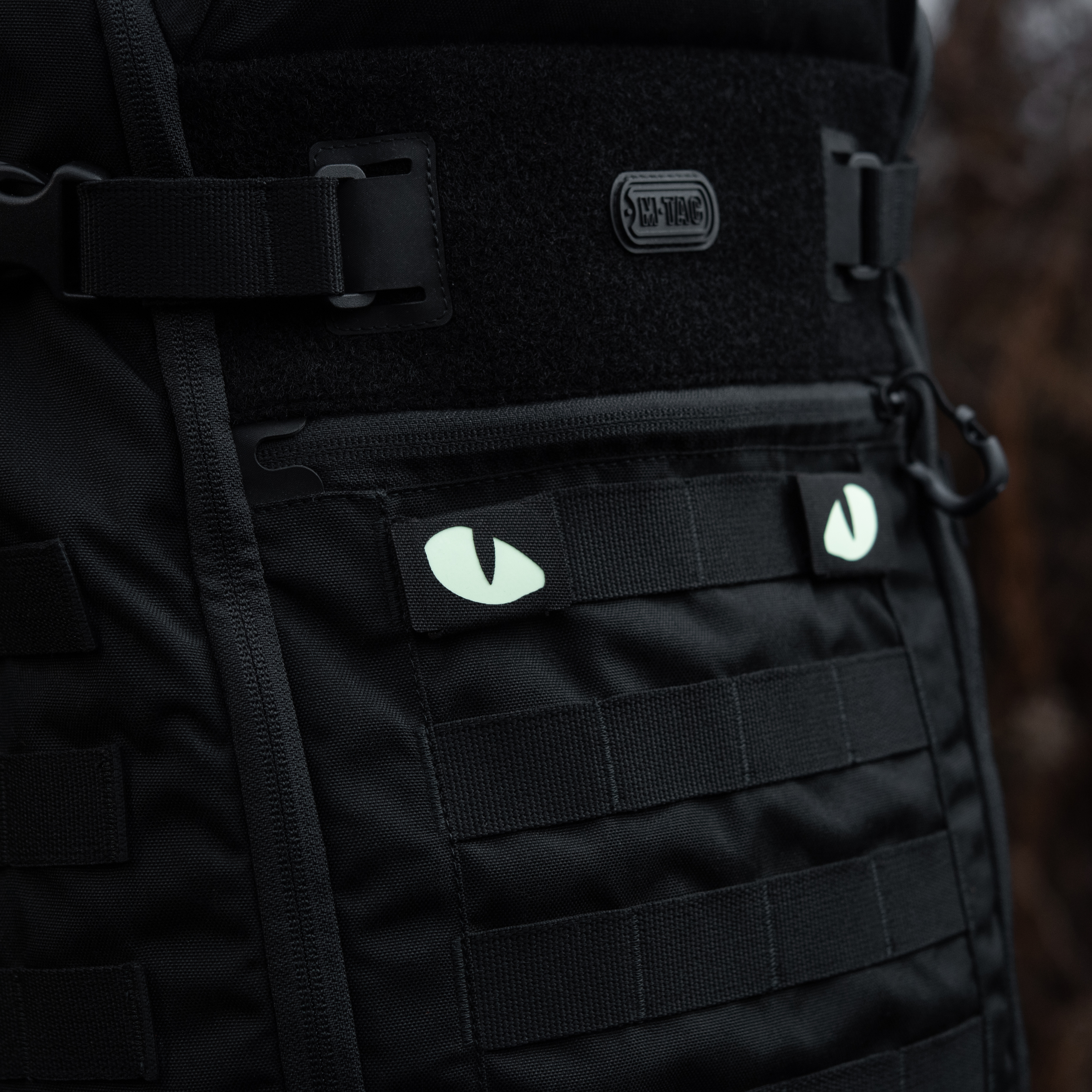 M-Tac нашивка Tiger Eyes Laser Cut (пара) Black — 8