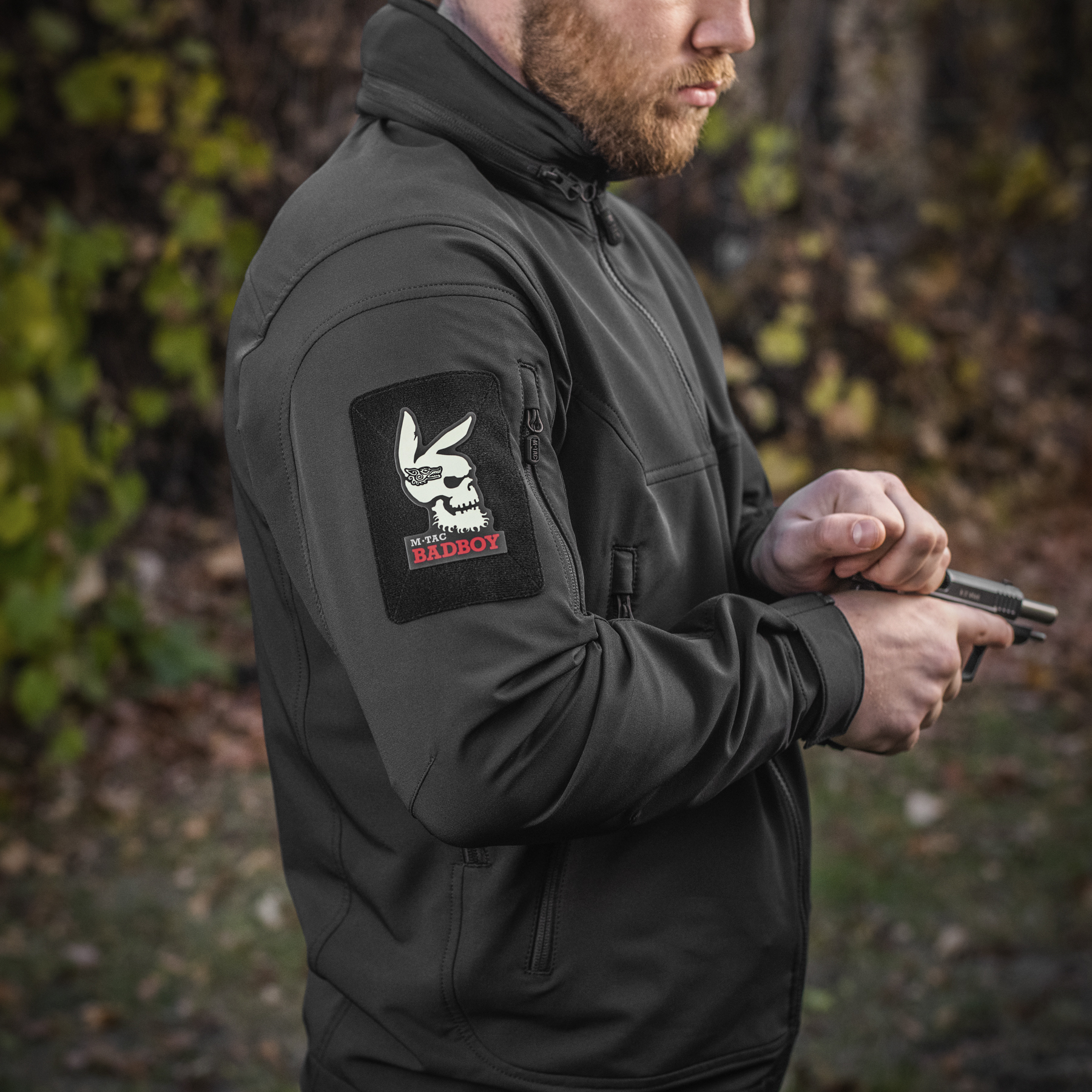 M-Tac нашивка Bad Boy (tattoo) Black/GID — 6