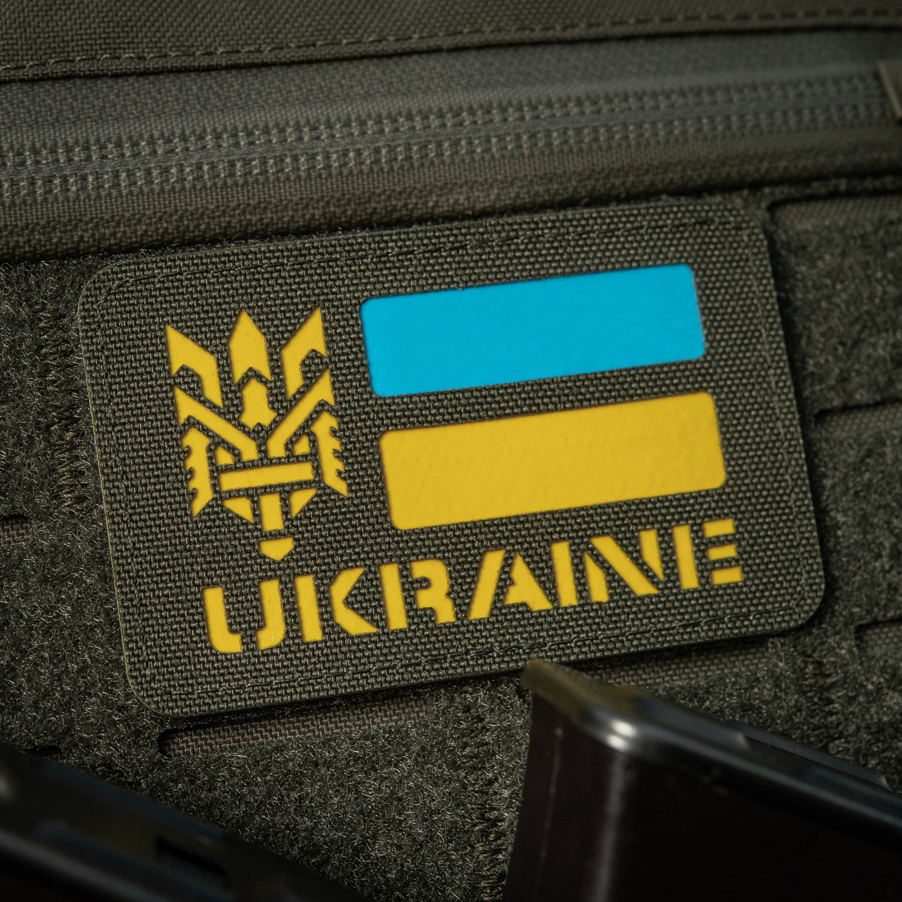 M-Tac нашивка Ukraine (с Тризубом) Laser Cut Ranger Green/Yellow/Blue/GID — 10