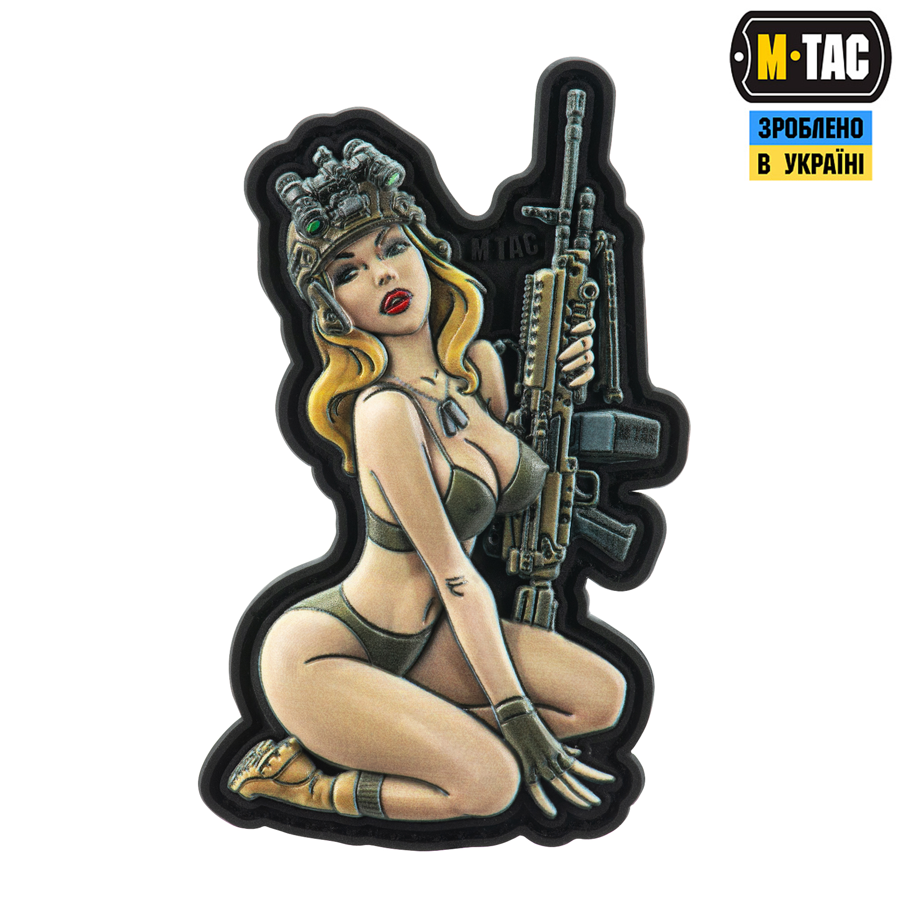 M-Tac нашивка girl №5 PVC Olive — 2