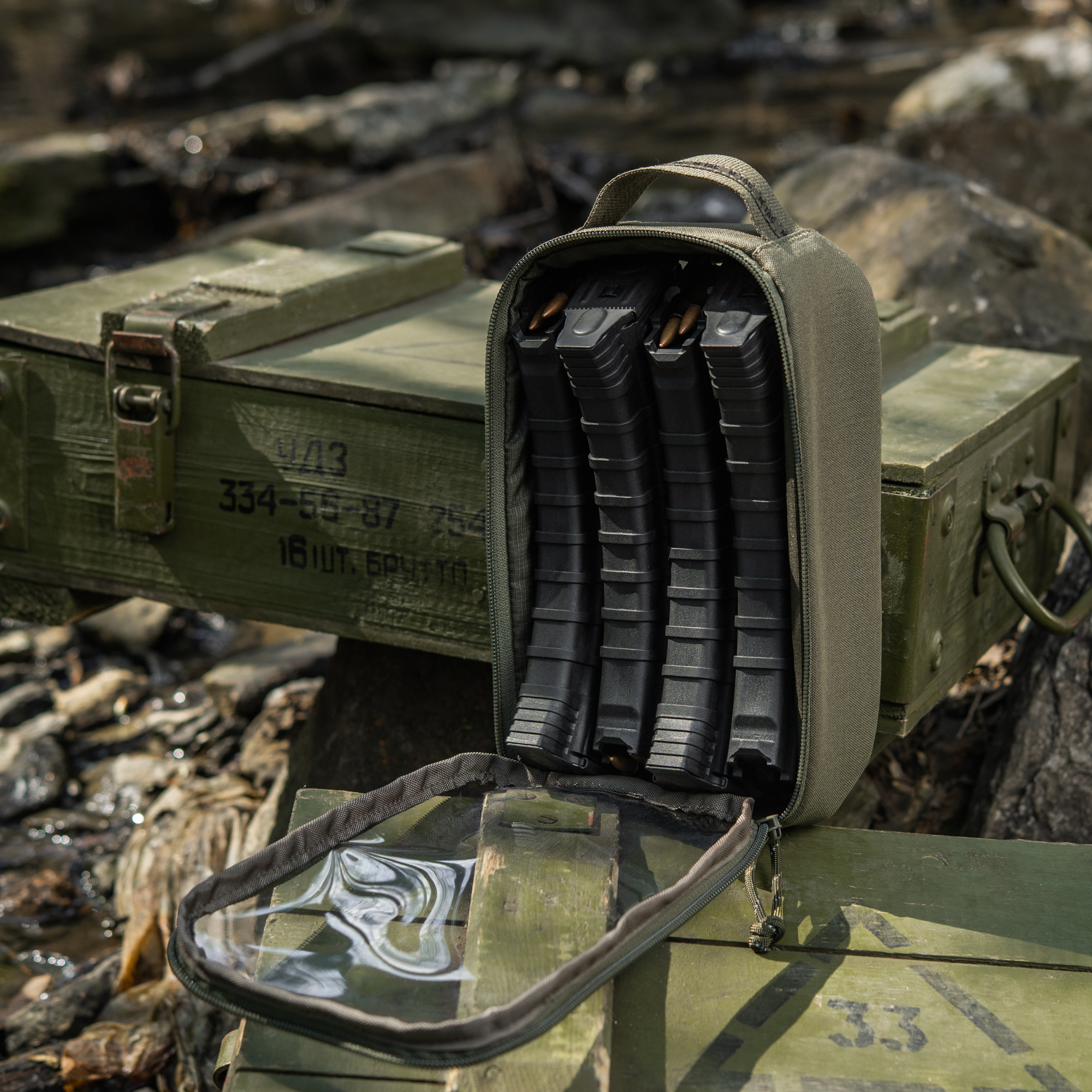 M-Tac органайзер утилитарный прозрачный Elite Small (22х14 см) Ranger Green — 8