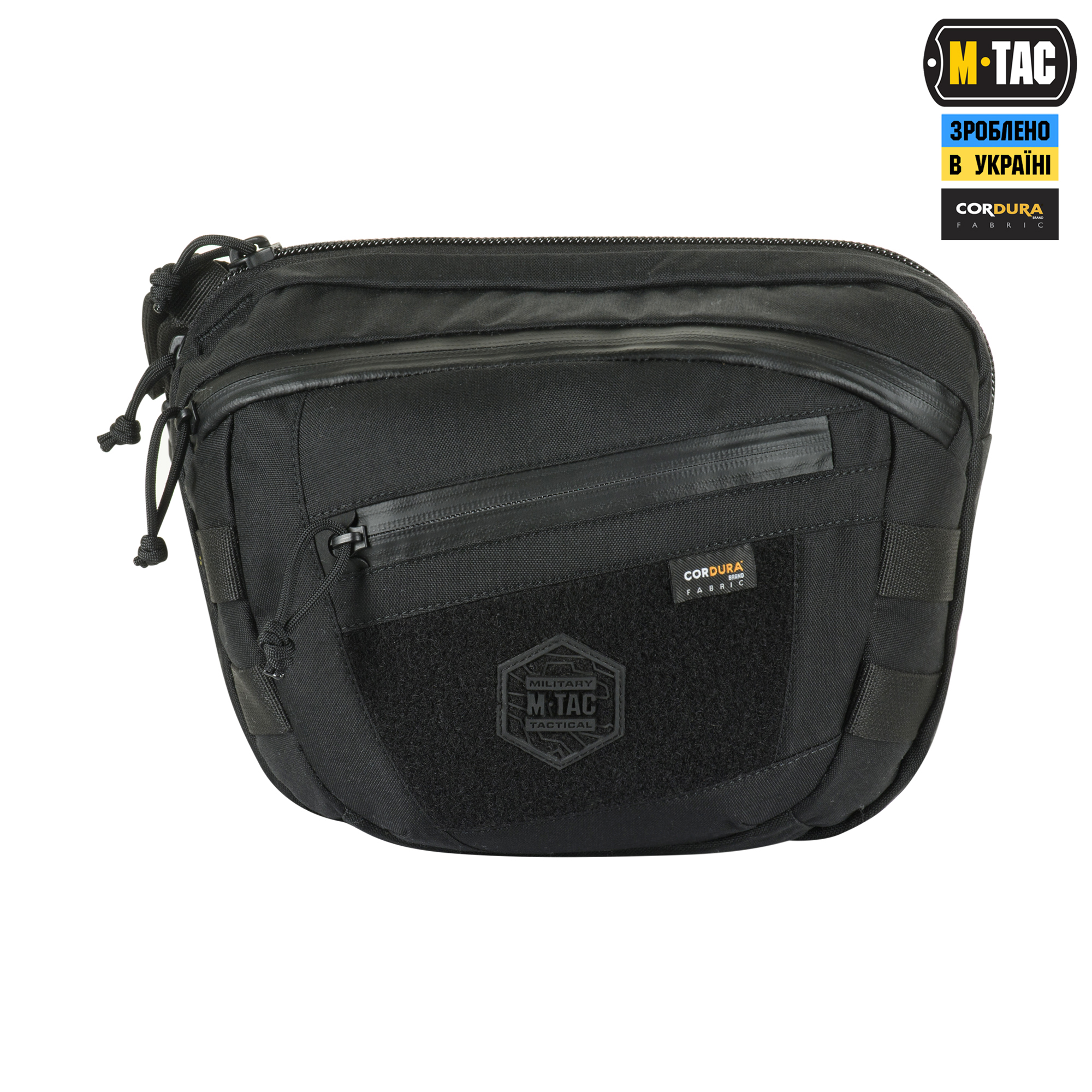 M-Tac сумка Sphaera Hardsling Bag Large с липучкой Elite Black — 3