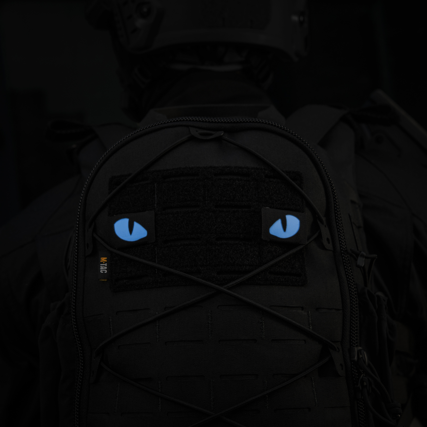 M-Tac нашивка Tiger Eyes Laser Cut (пара) Black/Blue/GID — 11