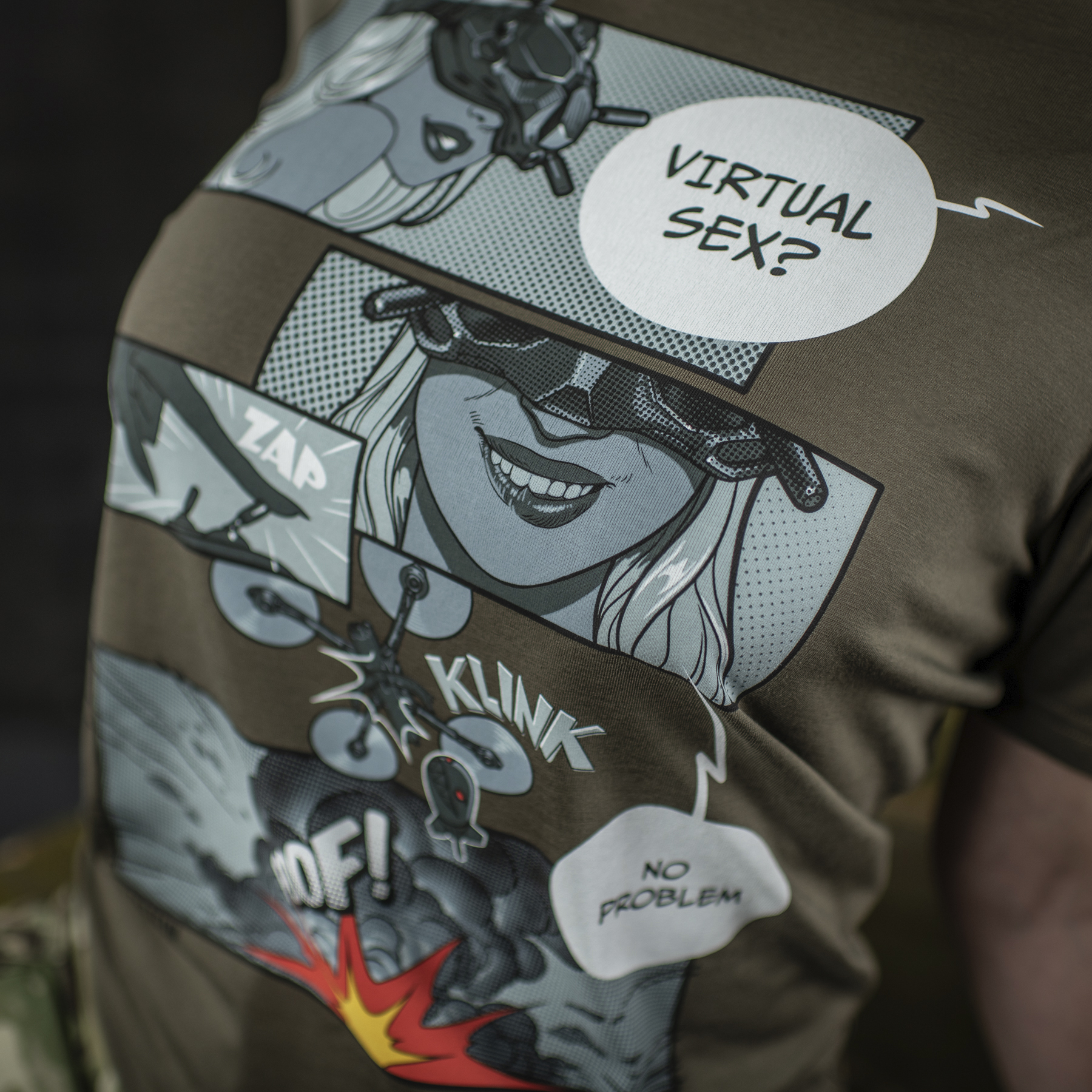 M-Tac футболка Comics Drone Girl Dark Olive — 15