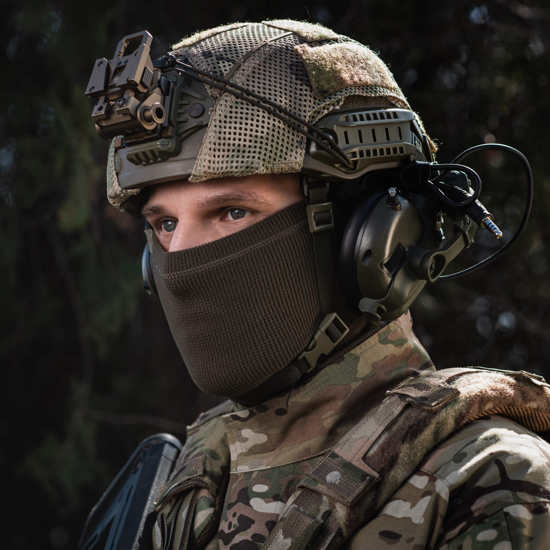 M-Tac шарф-труба анатомический микрофлис рип-стоп Dark Olive — 10