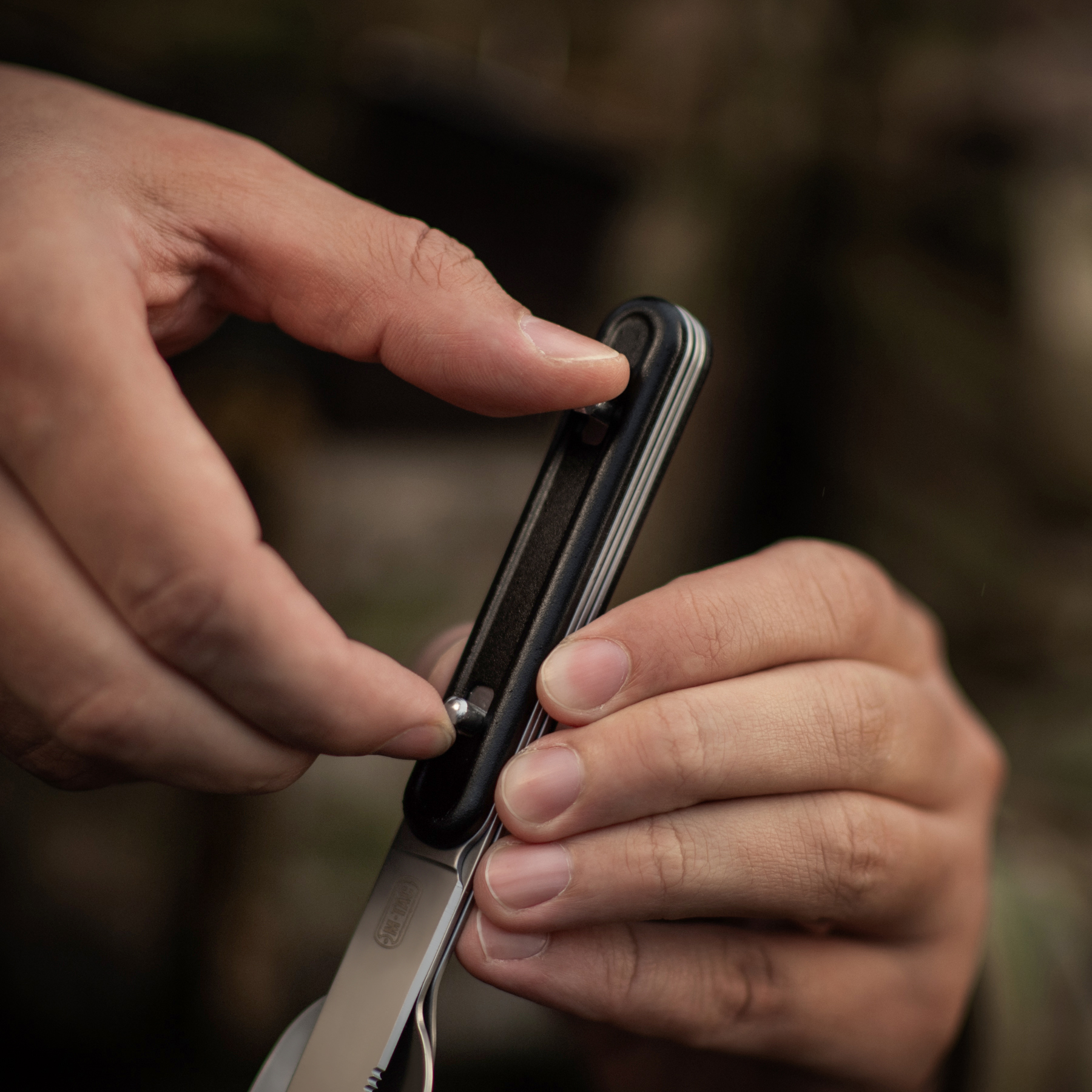 M-Tac столовый набор разъемный (3 элемента) Black/Steel — 14