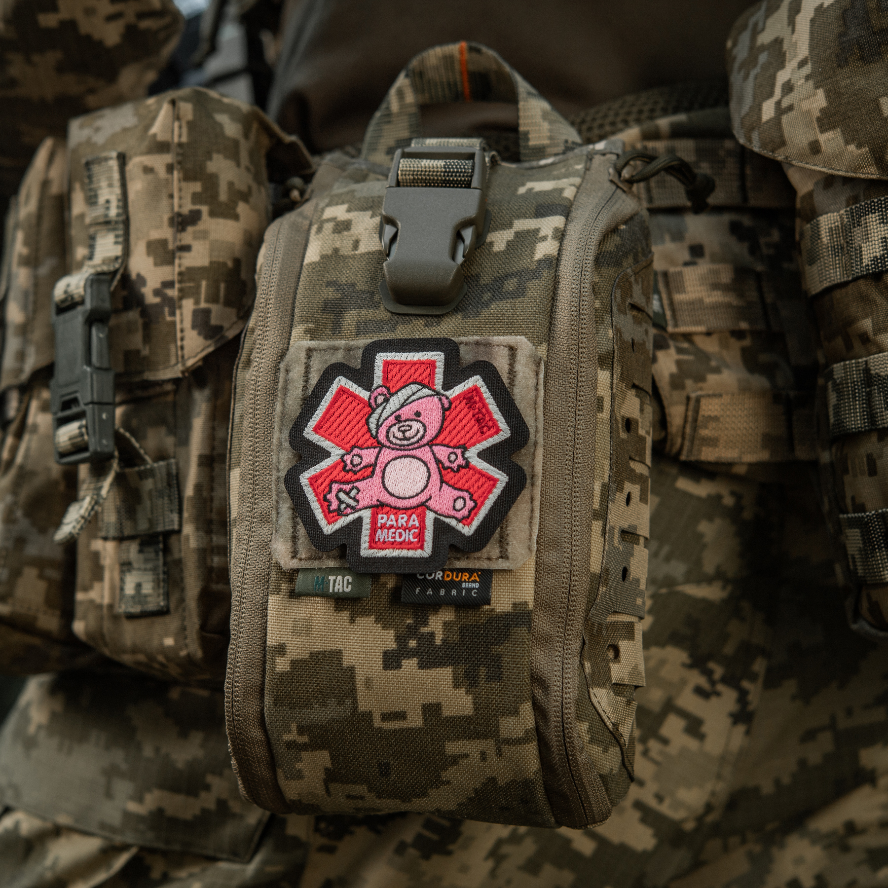 M-Tac нашивка Paramedic Ведмідь (вышивка) Pink/Black — 7