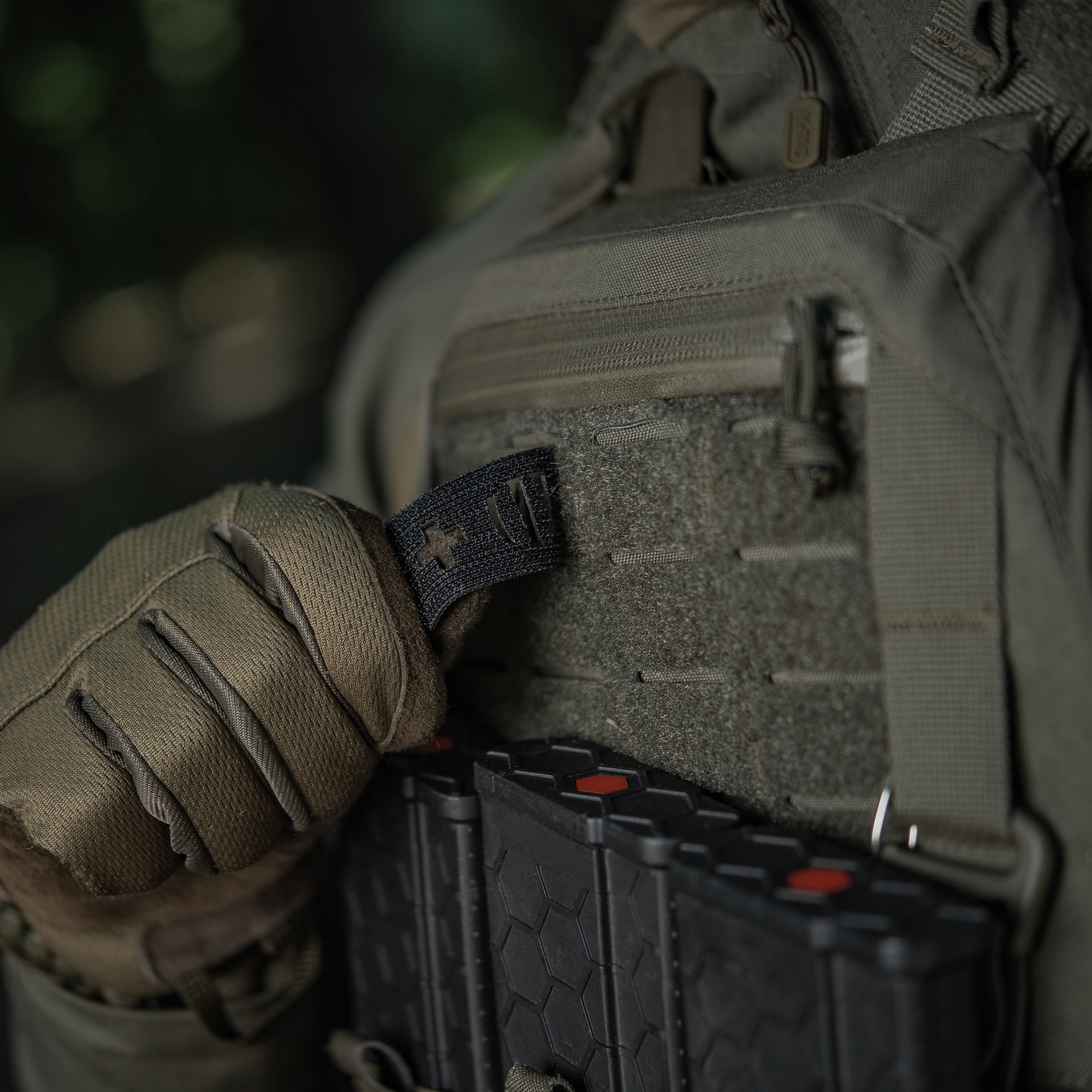 M-Tac нашивка группа крови A (II) + сквозная Laser Cut 25х80 Ranger Green — 4