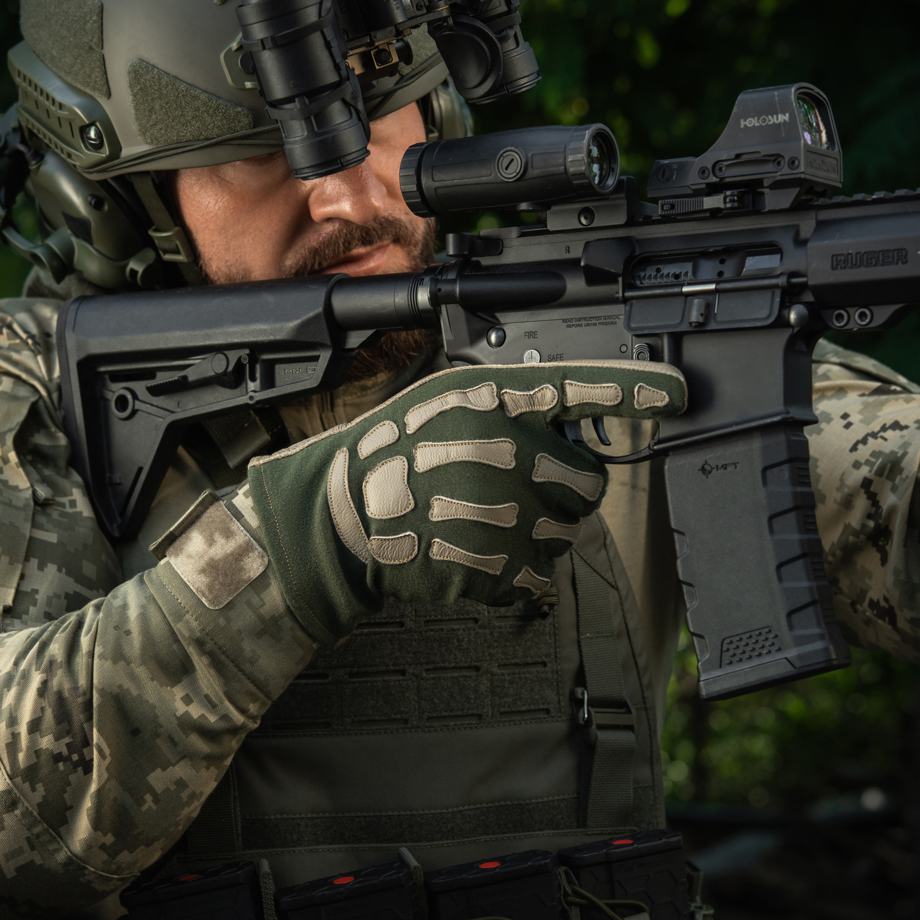 M-Tac перчатки Skeleton Nomex Olive/Coyote — 12