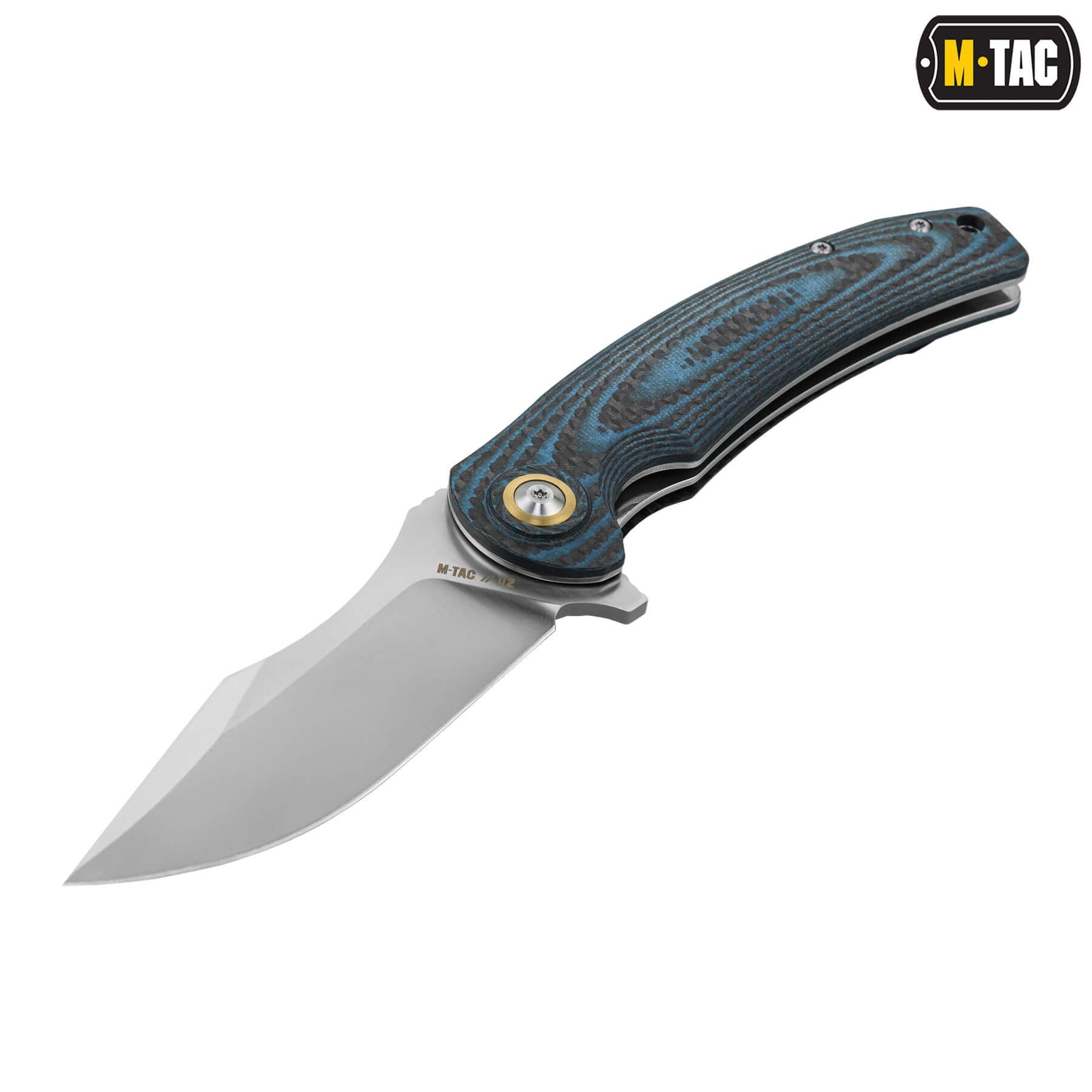 M-Tac нож складной Type 15 Carbon/Blue — 2
