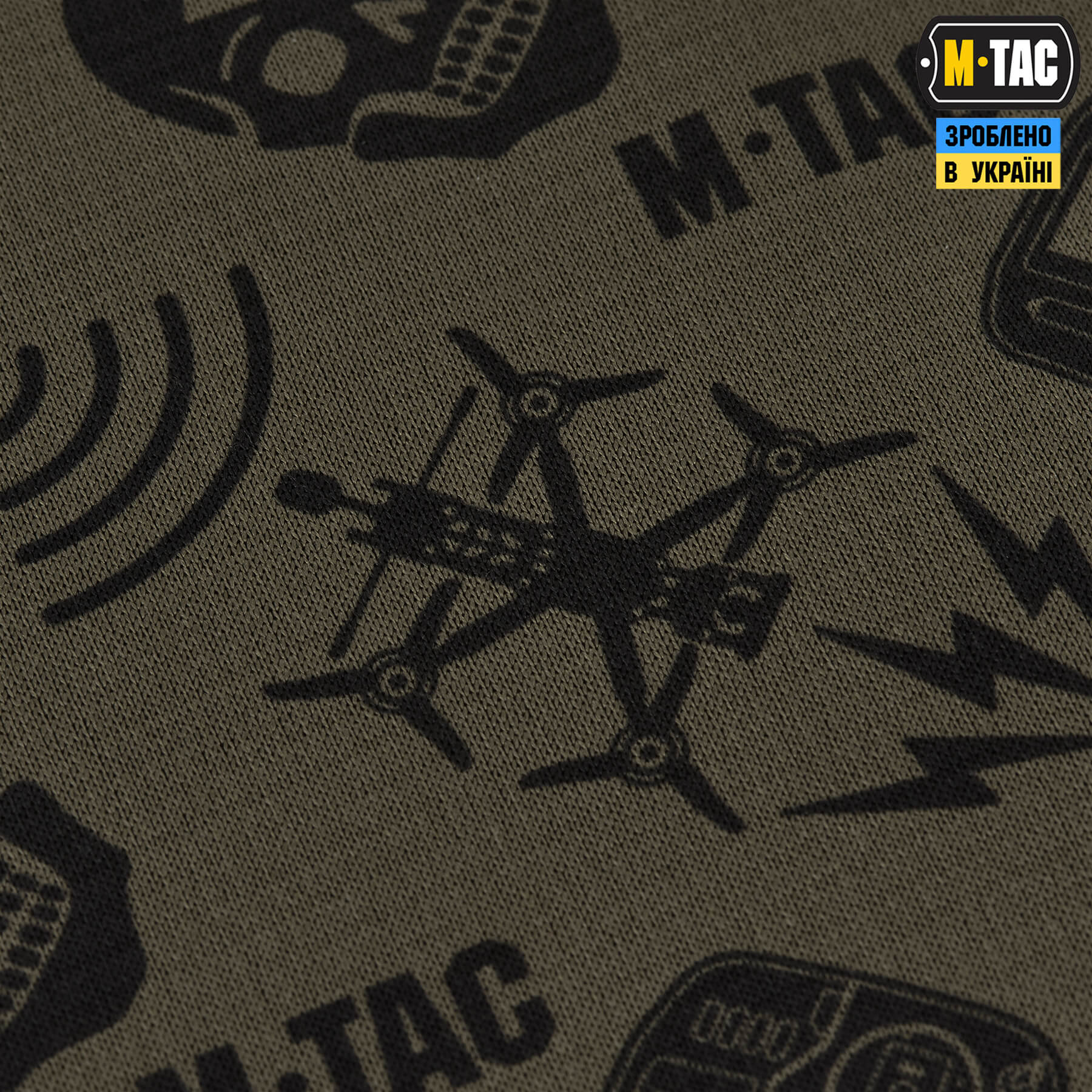 M-Tac шарф-труба микрофлис Drone Pattern Dark Olive — 6