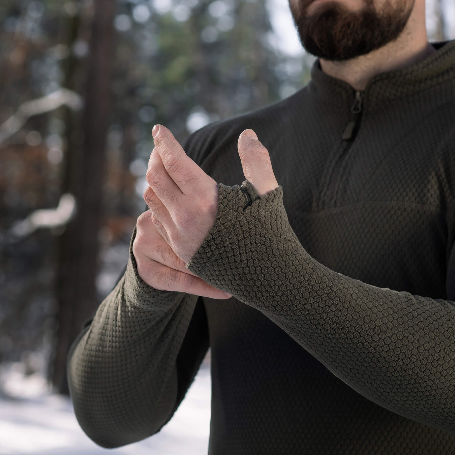 M-Tac терморубашка флис Delta Level 2 Hex Dark Olive — 15