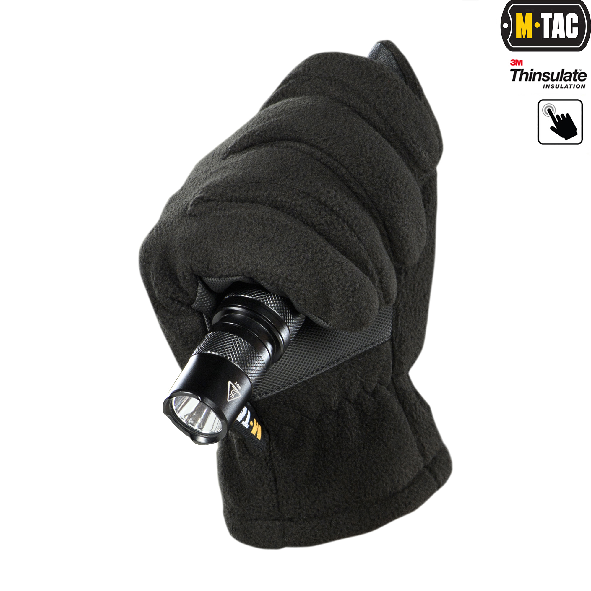 M-Tac перчатки Fleece Thinsulate Black — 3