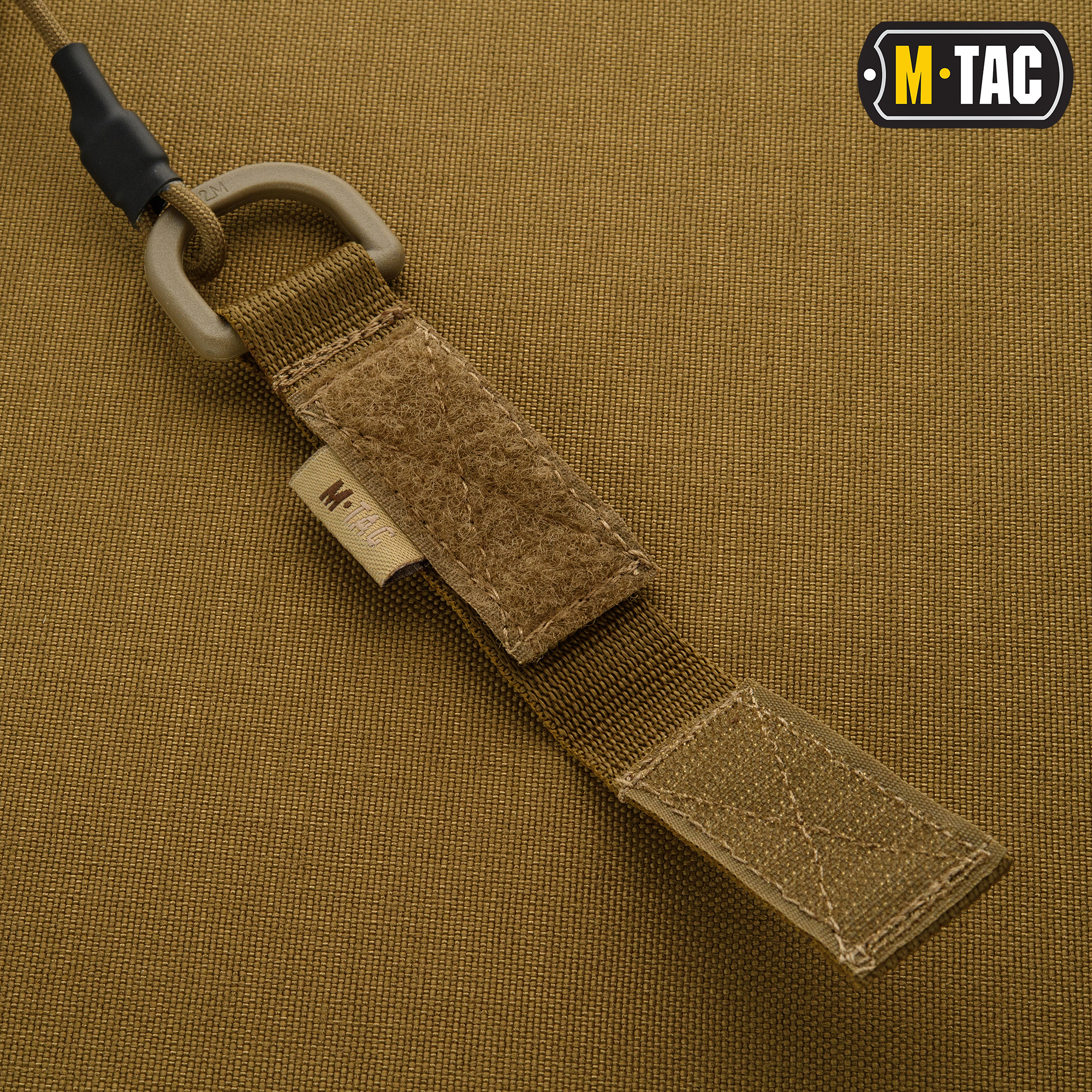M-Tac шнур страховочный Medium под карабин с D-кольцом койот — 4