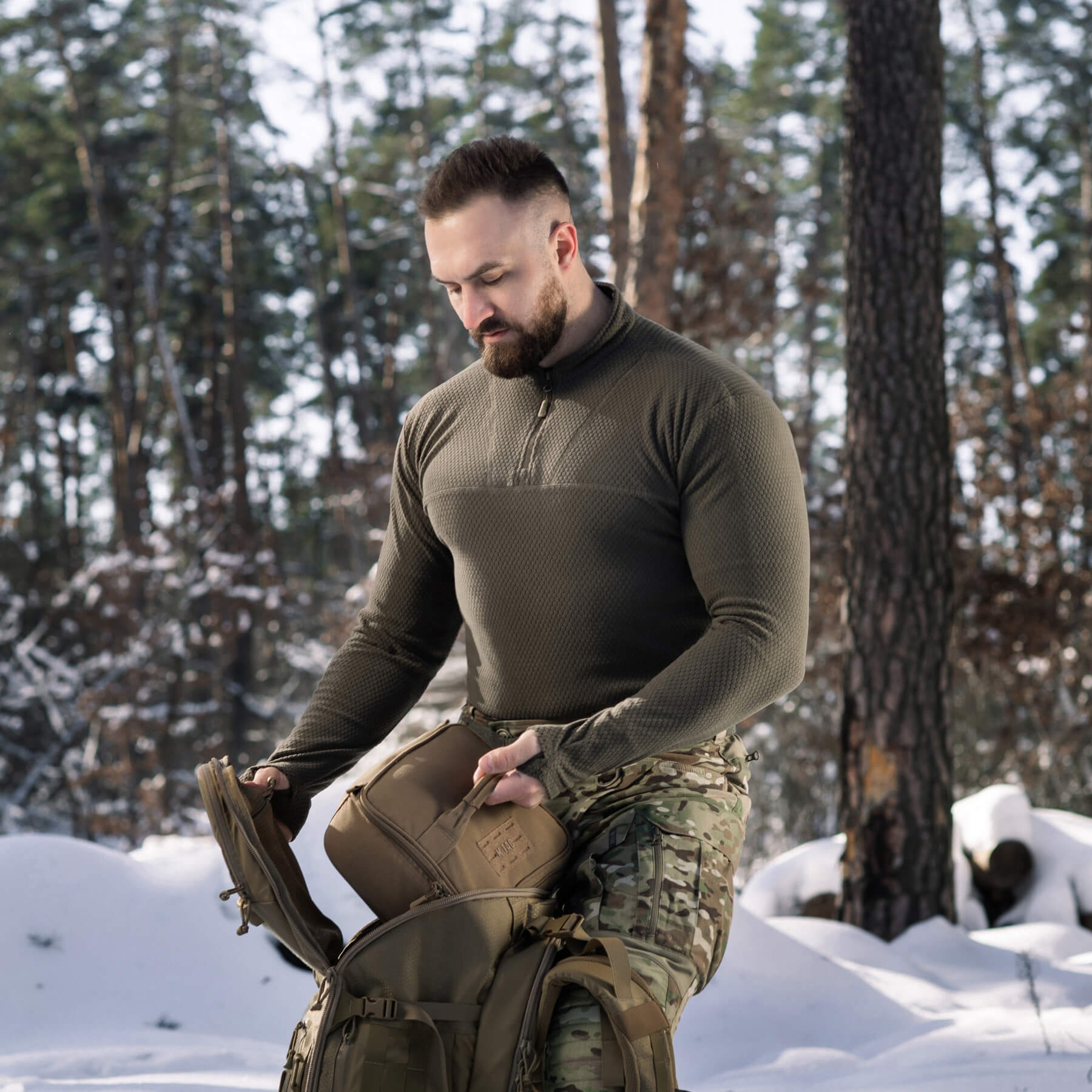 M-Tac терморубашка флис Delta Level 2 Hex Dark Olive — 21