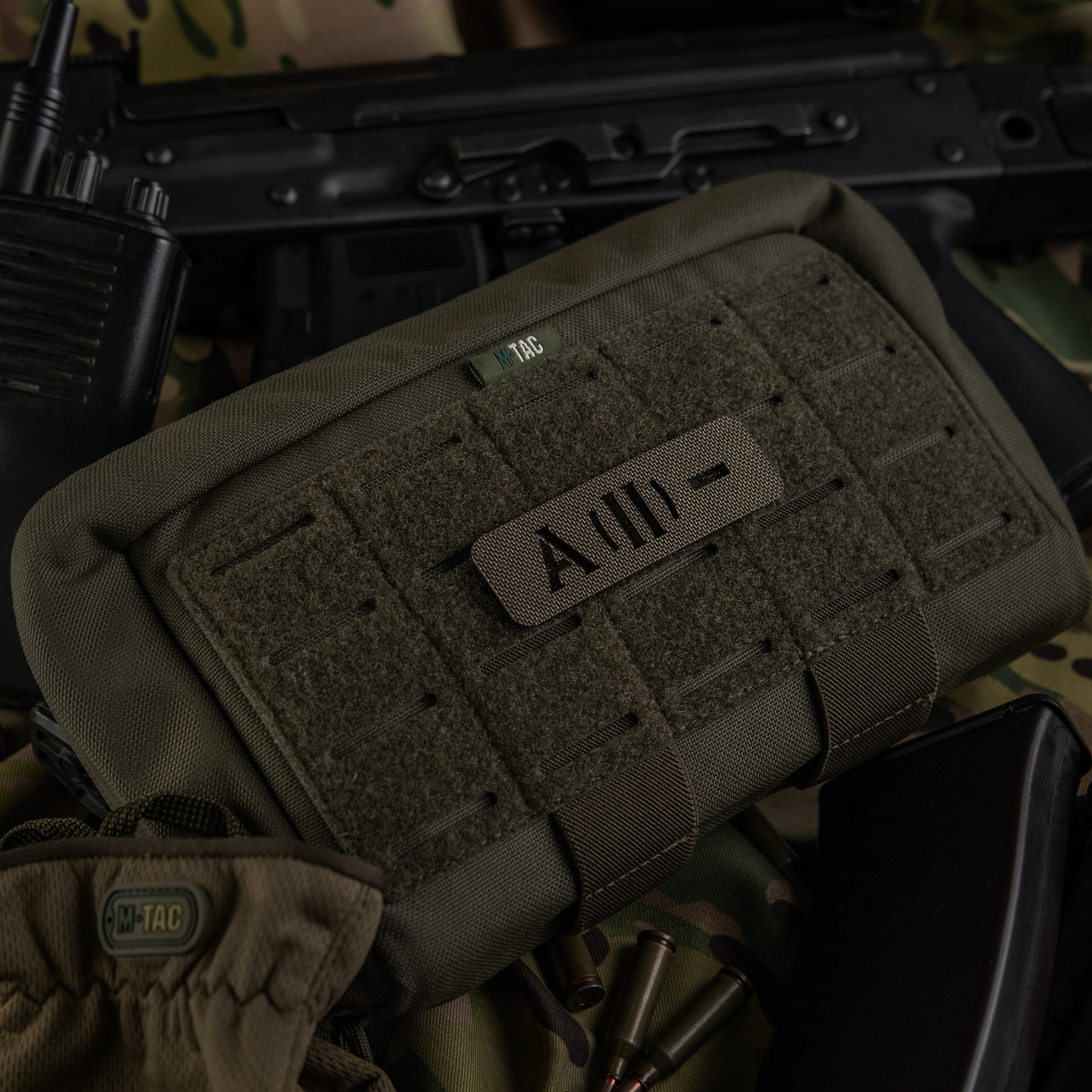 M-Tac нашивка группа крови A (II) - сквозная Laser Cut 25х80 Ranger Green — 3