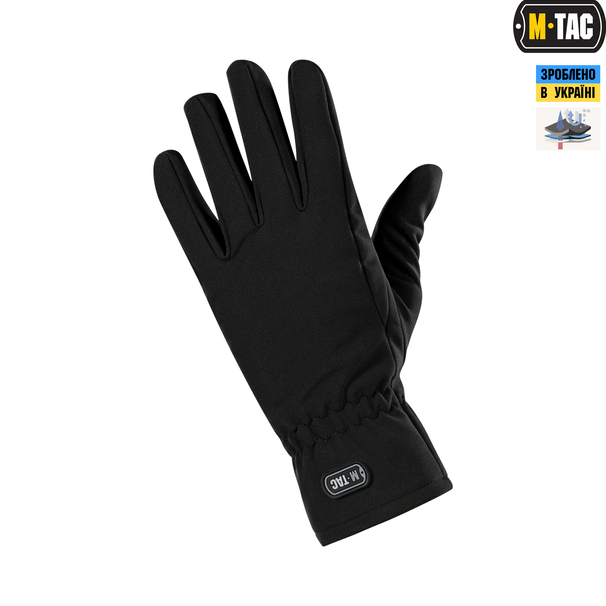 M-Tac перчатки демисезонные Soft Shell Black — 3